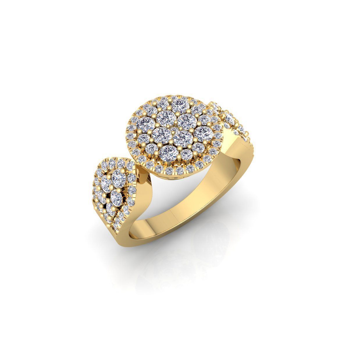 Flower Halo Ring 3d Model and Render Detail  3D print model_1