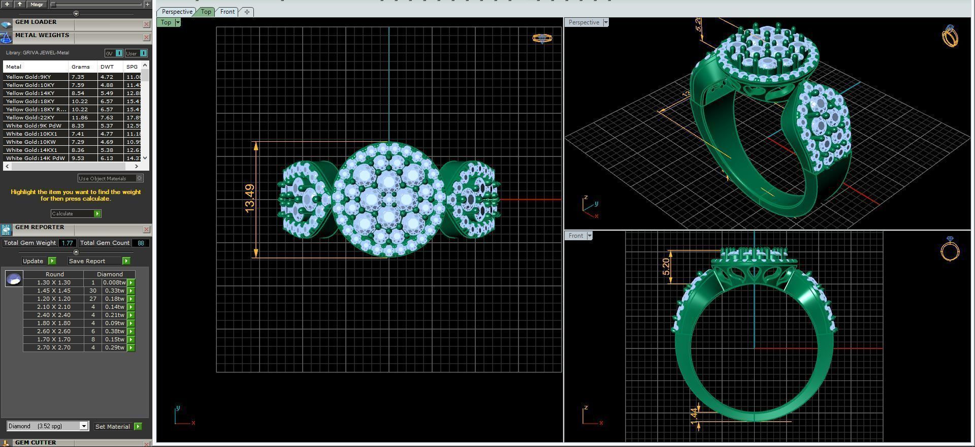 Flower Halo Ring 3d Model and Render Detail  3D print model_10