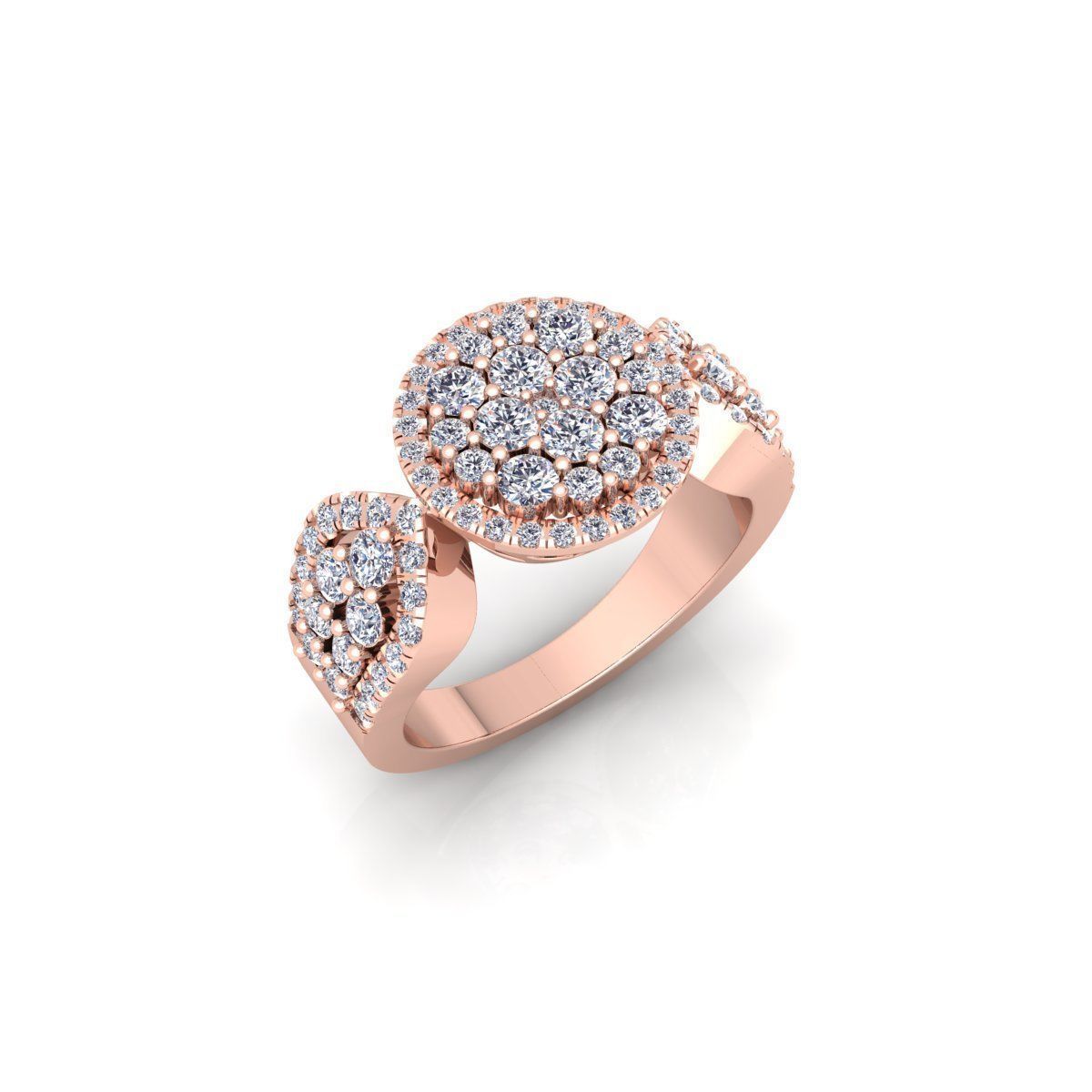 Flower Halo Ring 3d Model and Render Detail  3D print model_8