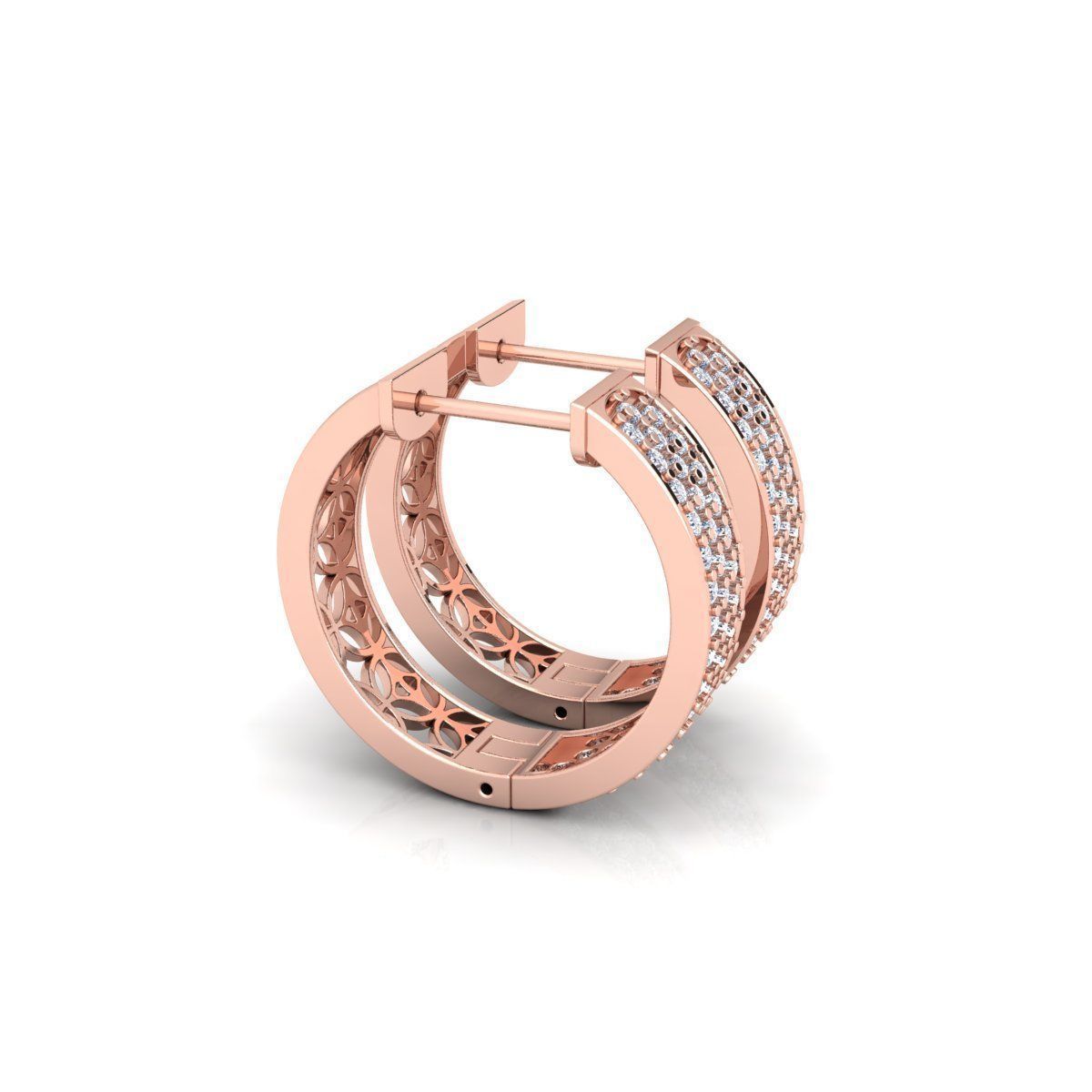 Hoop Earring 3d Model and Render 3D print model_5