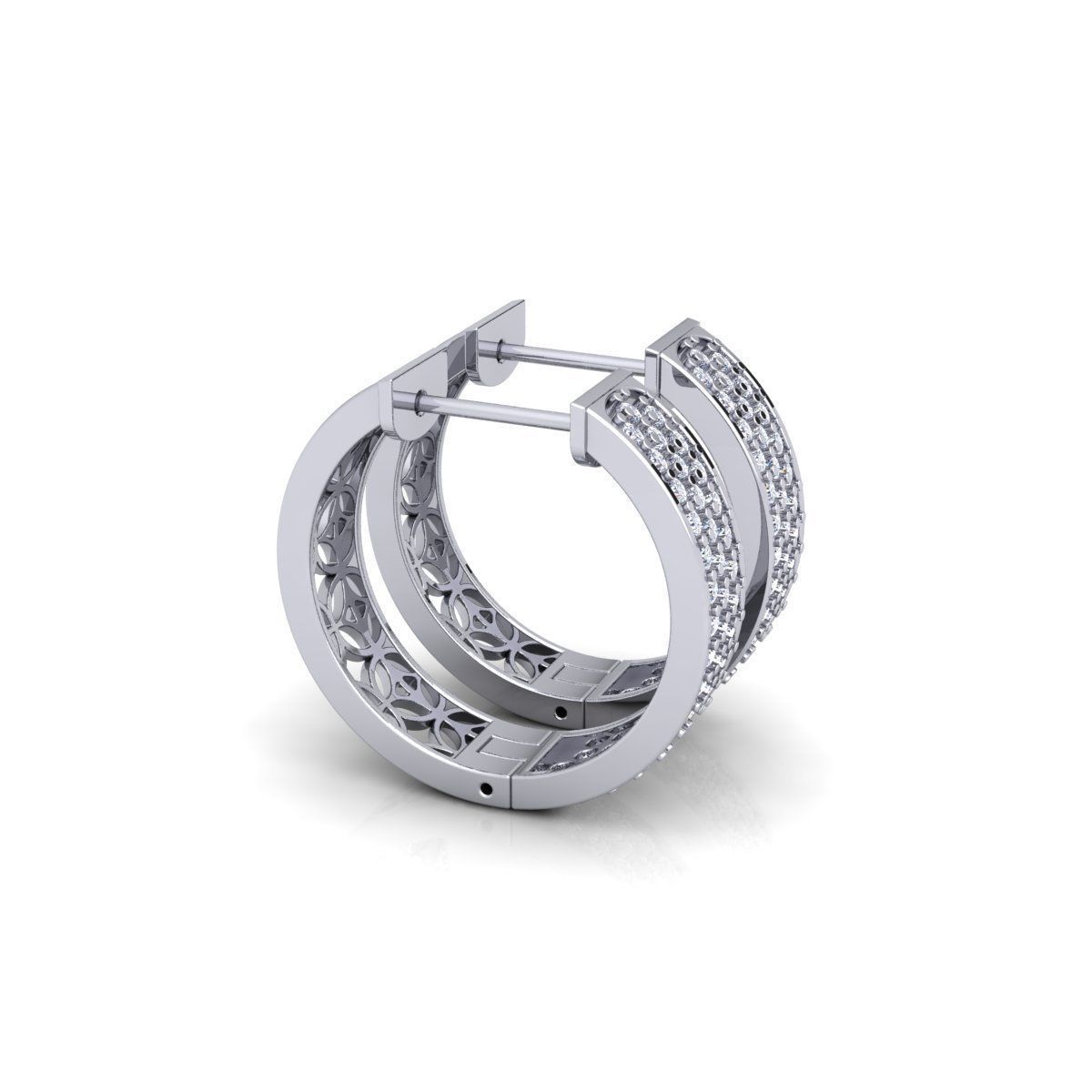 Hoop Earring 3d Model and Render 3D print model_6