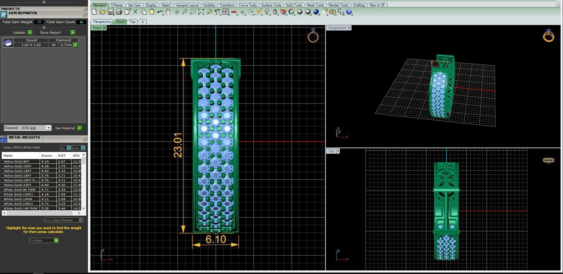 Hoop Earring 3d Model and Render 3D print model_9