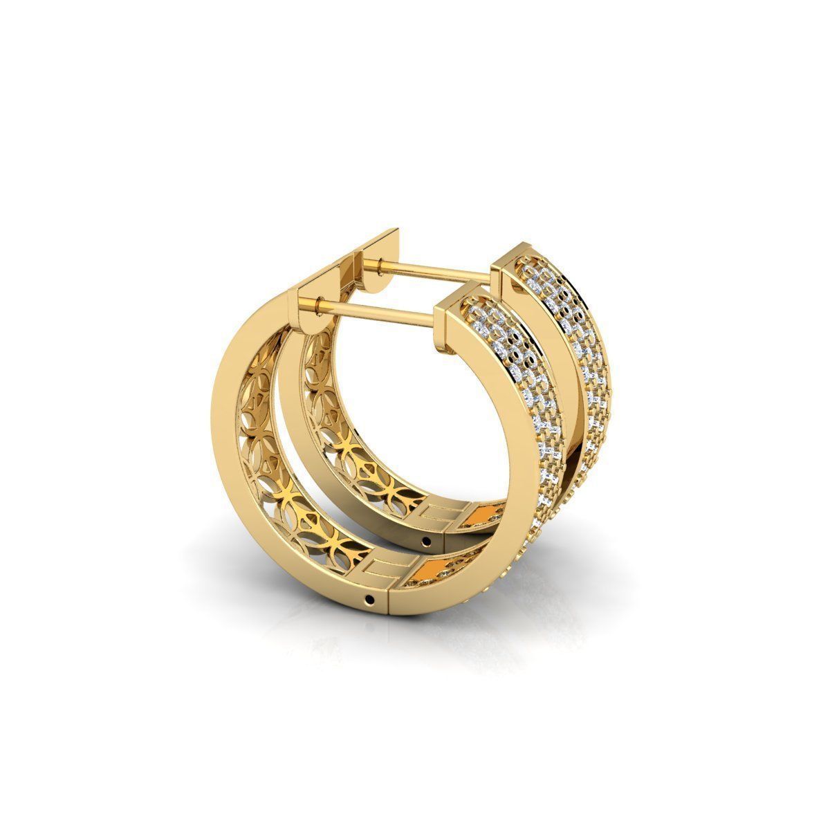 Hoop Earring 3d Model and Render 3D print model_4