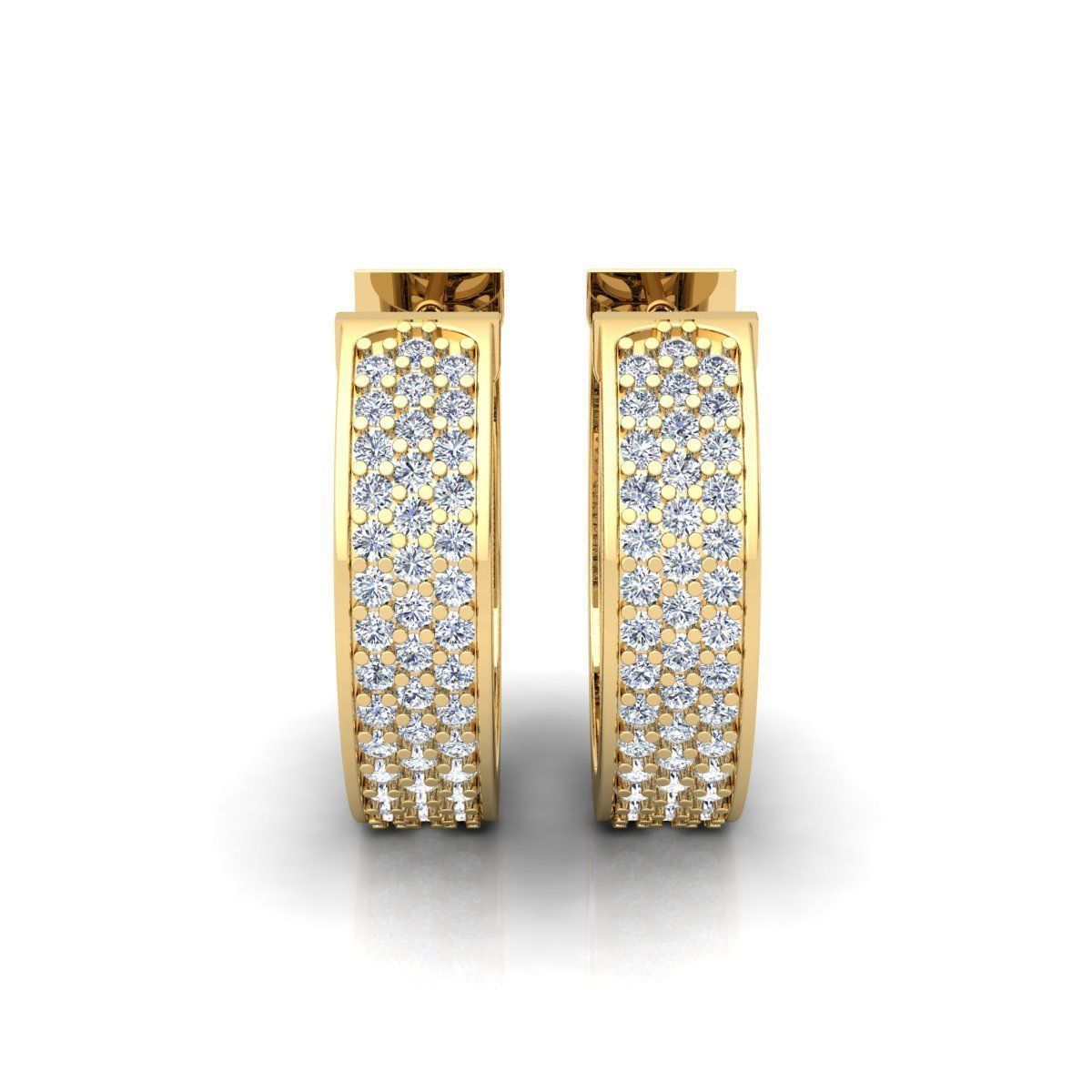 Hoop Earring 3d Model and Render 3D print model_3