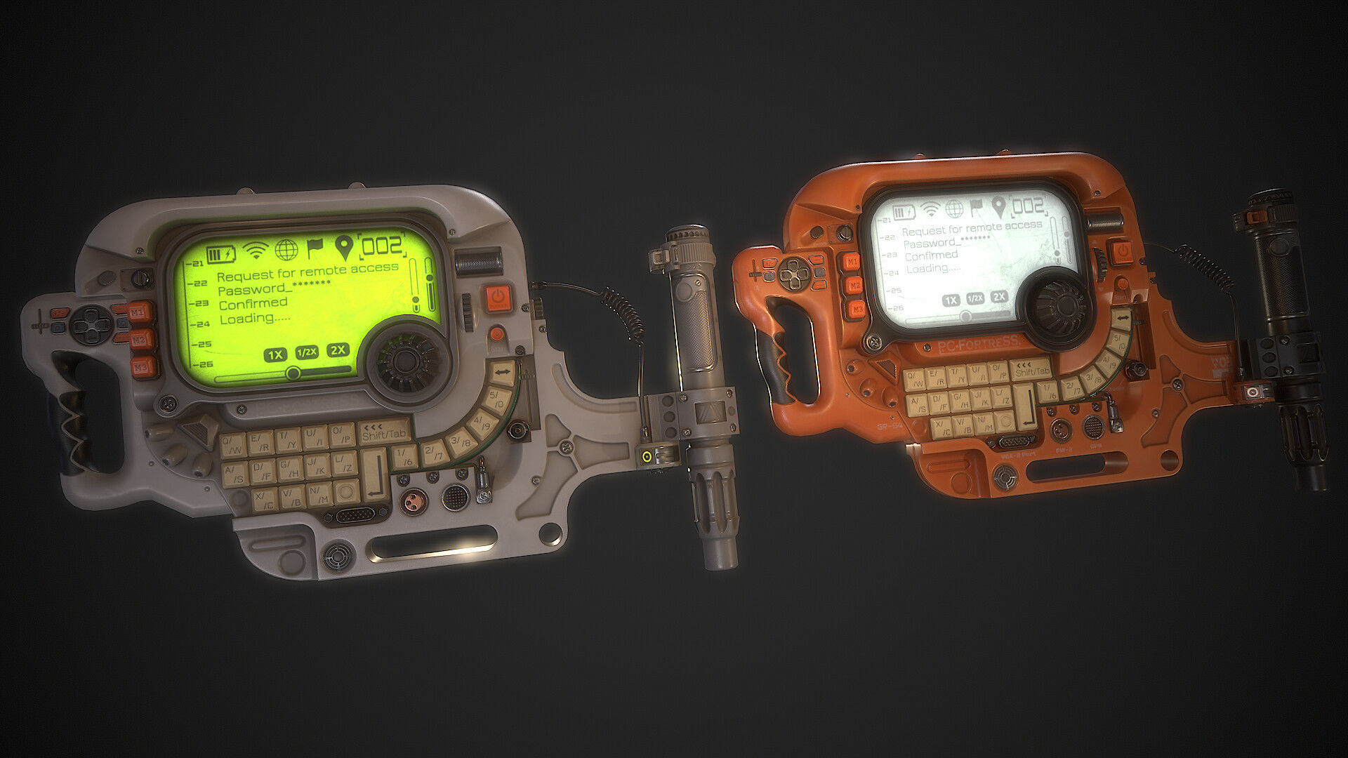 Portable Console Low-poly 3D model_10