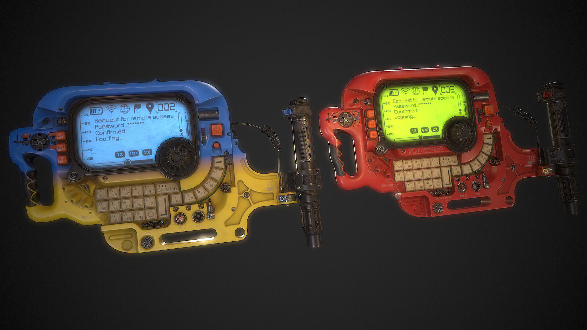 Portable Console Low-poly 3D model_12