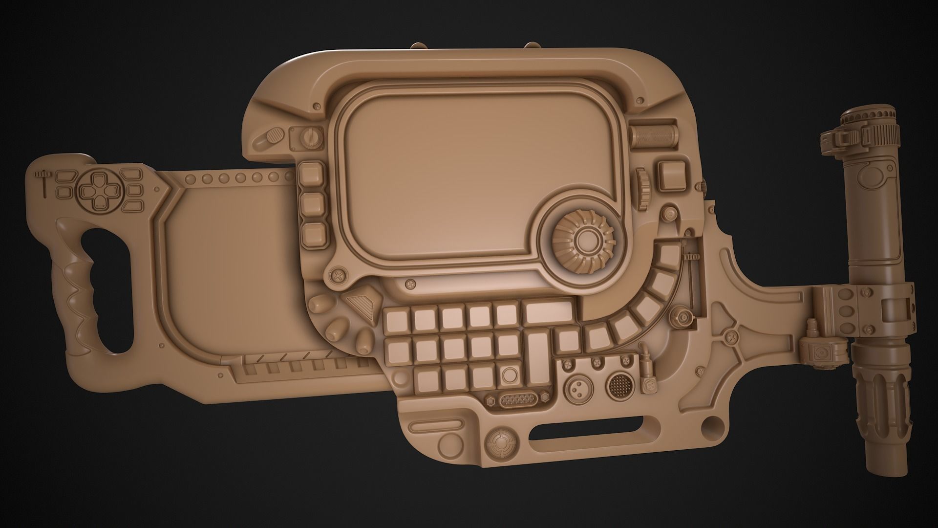 Portable Console Low-poly 3D model_5