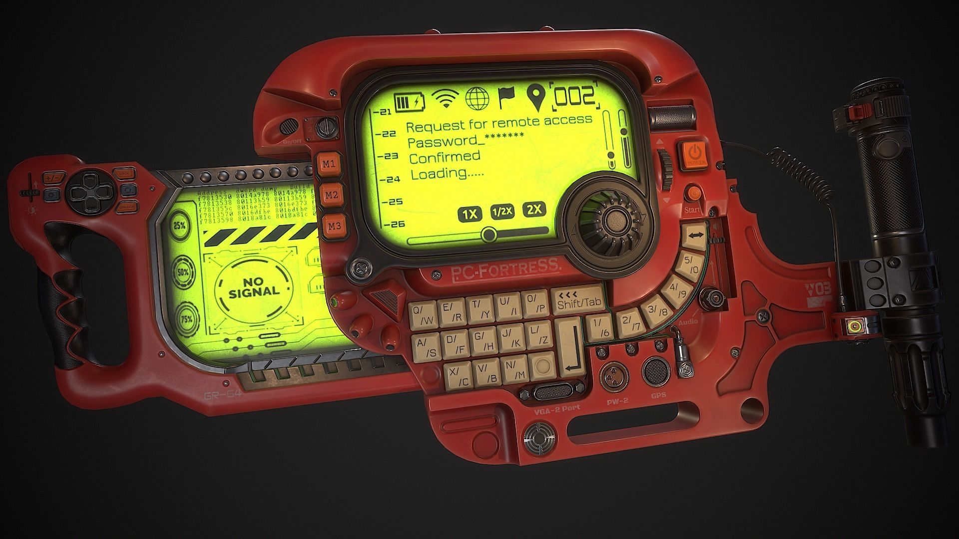 Portable Console Low-poly 3D model_2