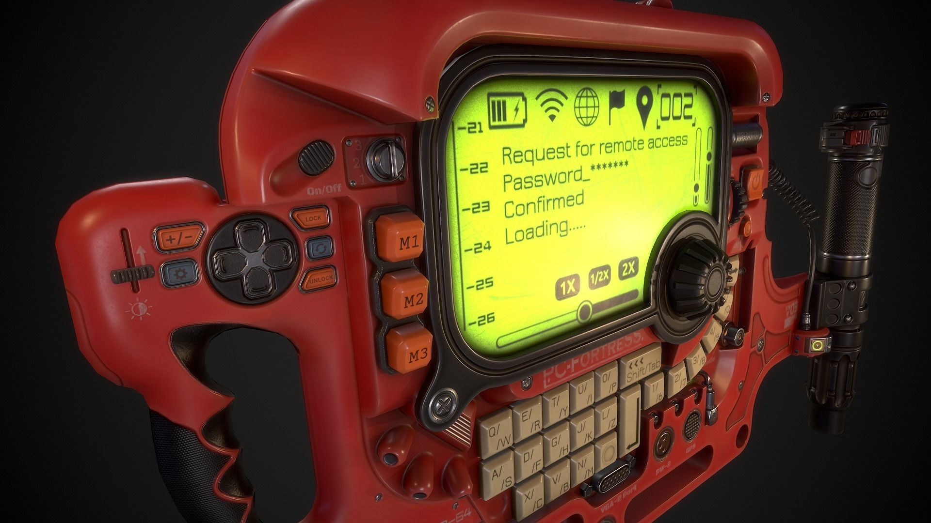 Portable Console Low-poly 3D model_7