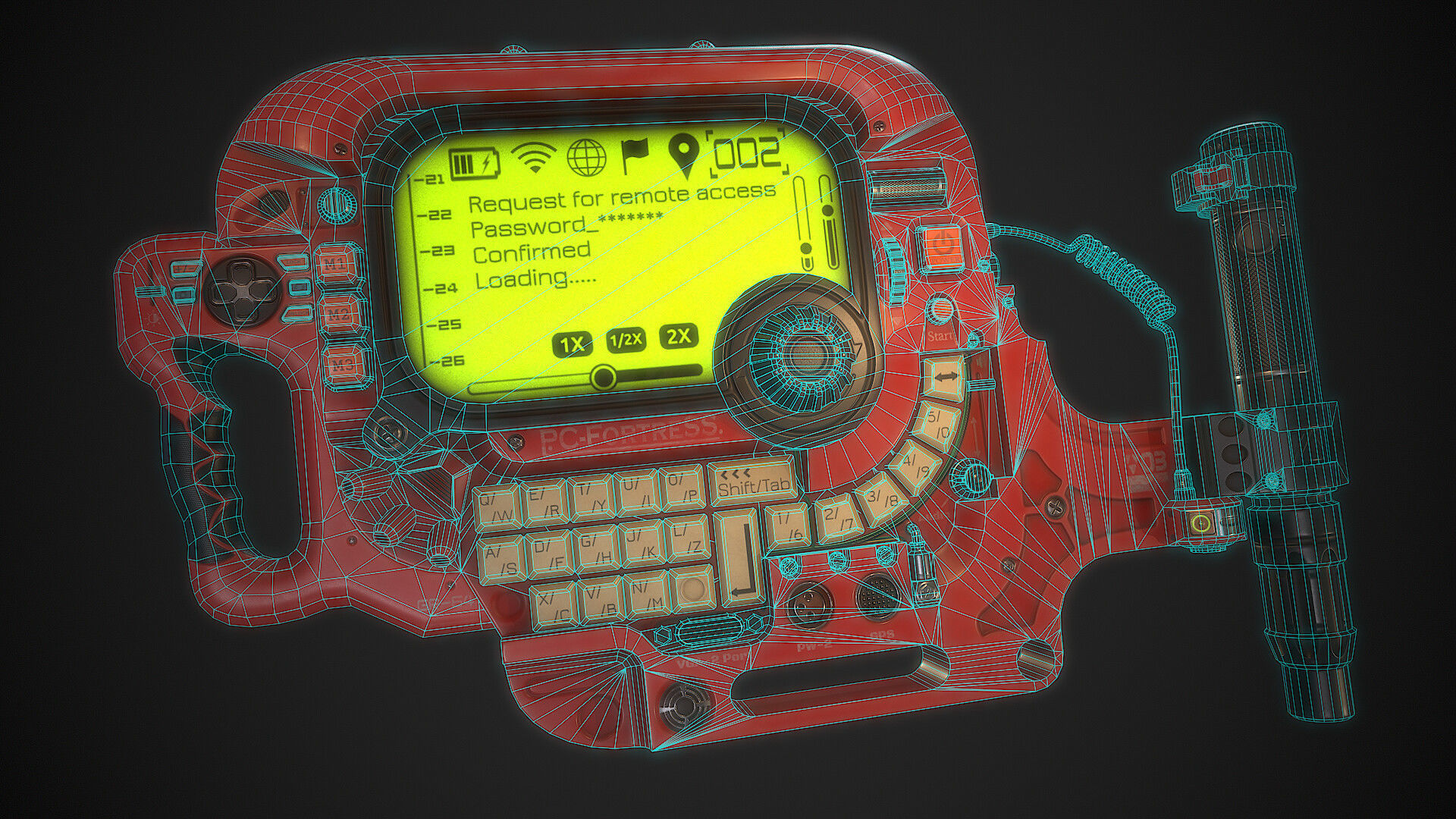 Portable Console Low-poly 3D model_4