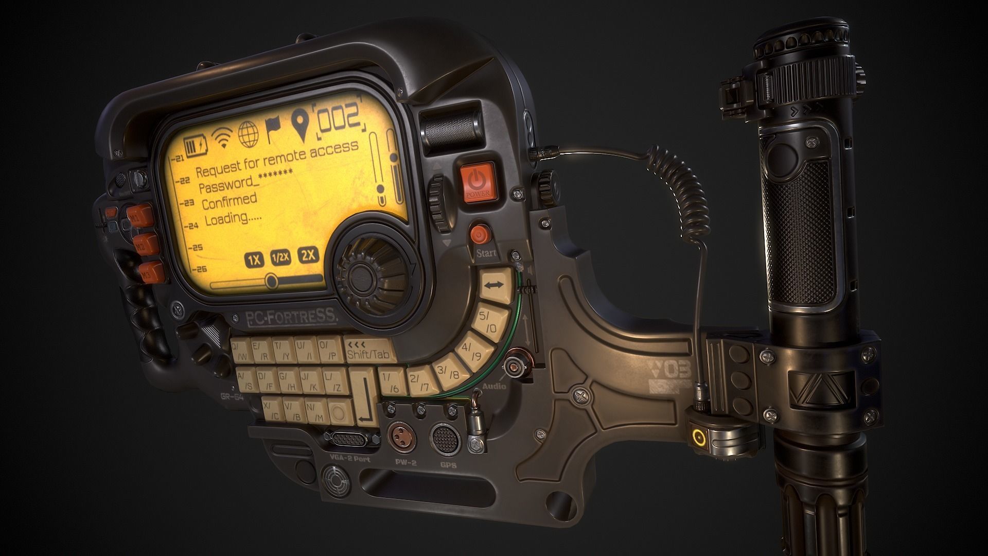 Portable Console Low-poly 3D model_8