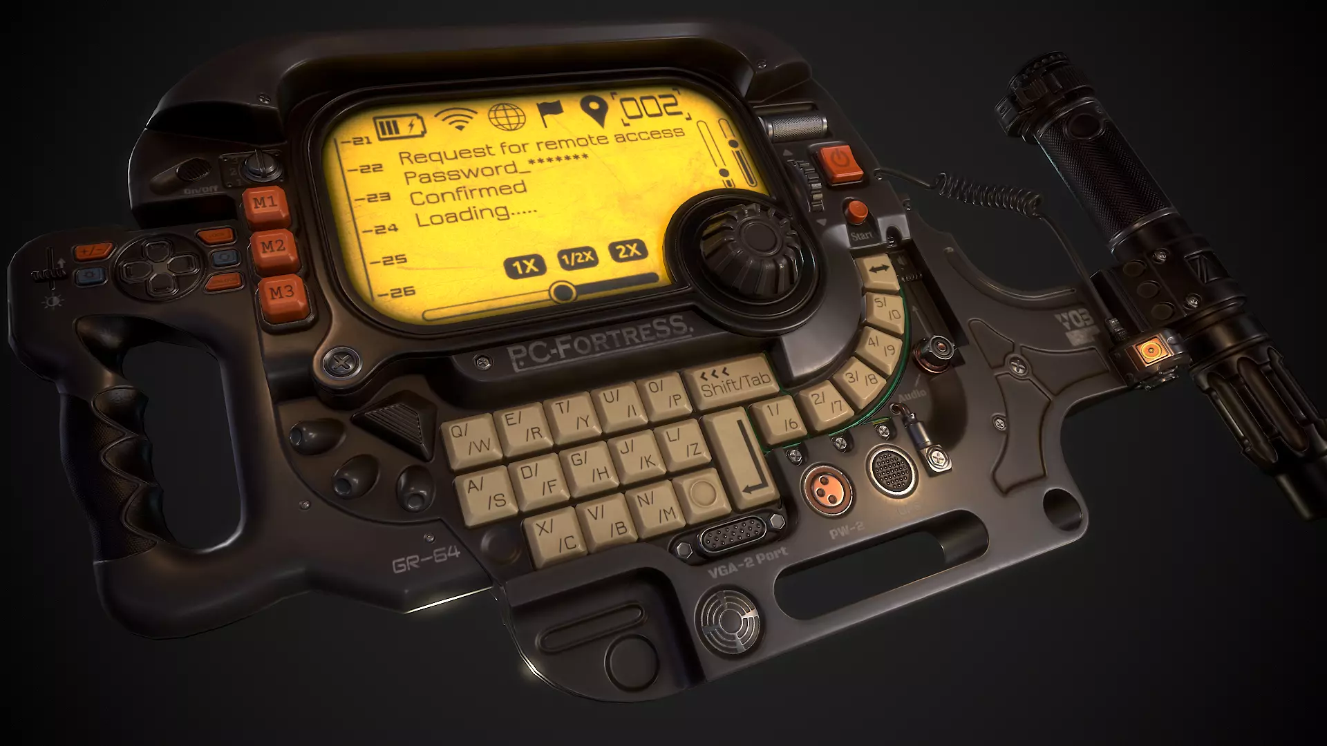Portable Console Low-poly 3D model_0