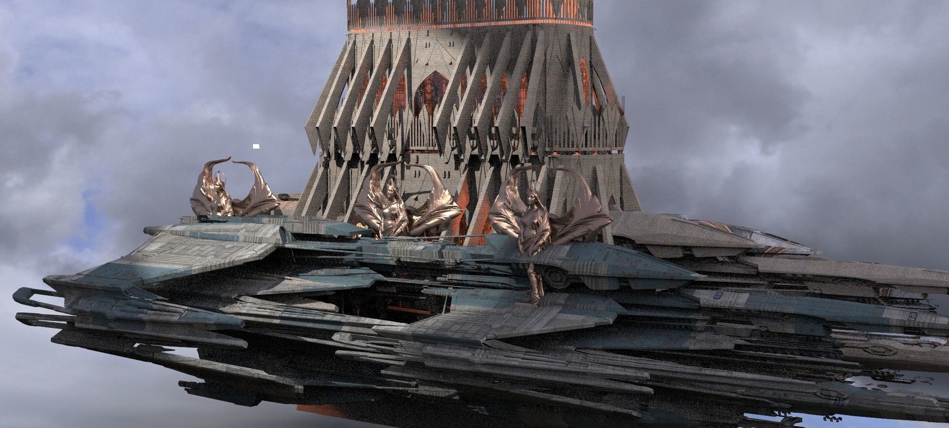 Pharaoh Arch Airship 3  3D model_1