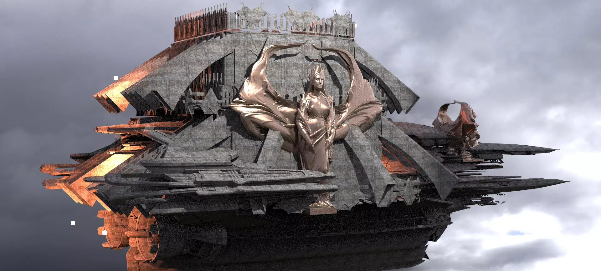 Dark Ages Arch Airship  3D model_0