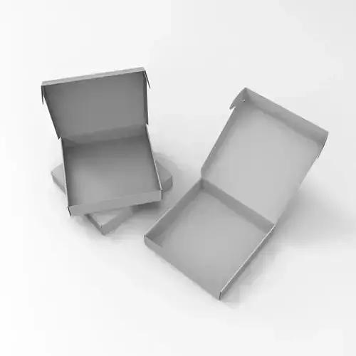 3D Opened Box 3d model Low-poly 3d model  Low-poly 3D model