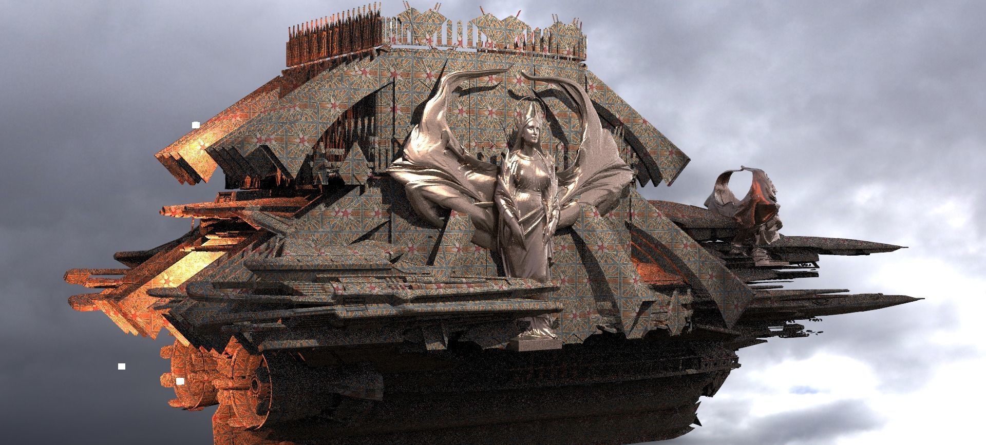 Egyptian Arch Airship 1 3D model_1