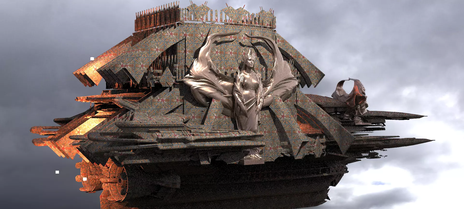 Egyptian Arch Airship 1 3D model_0