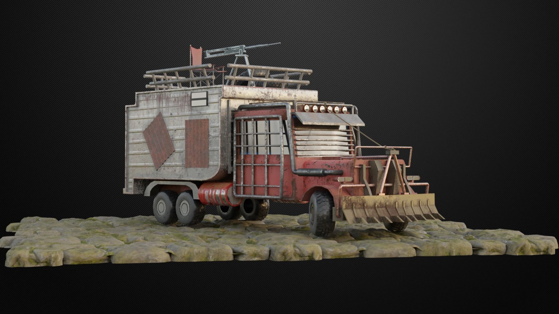 Apocalypse Car Low-poly 3D model_1