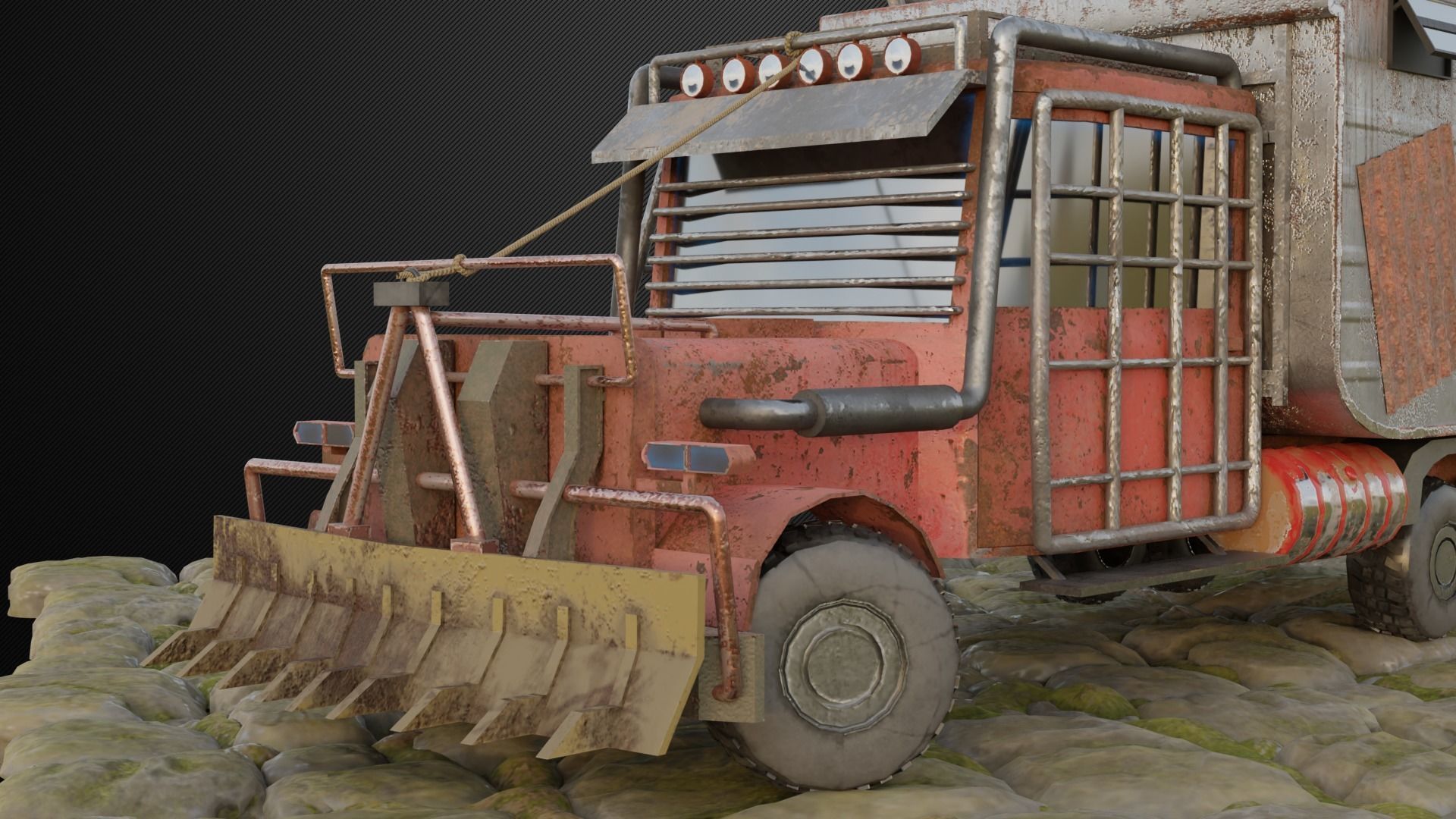 Apocalypse Car Low-poly 3D model_3