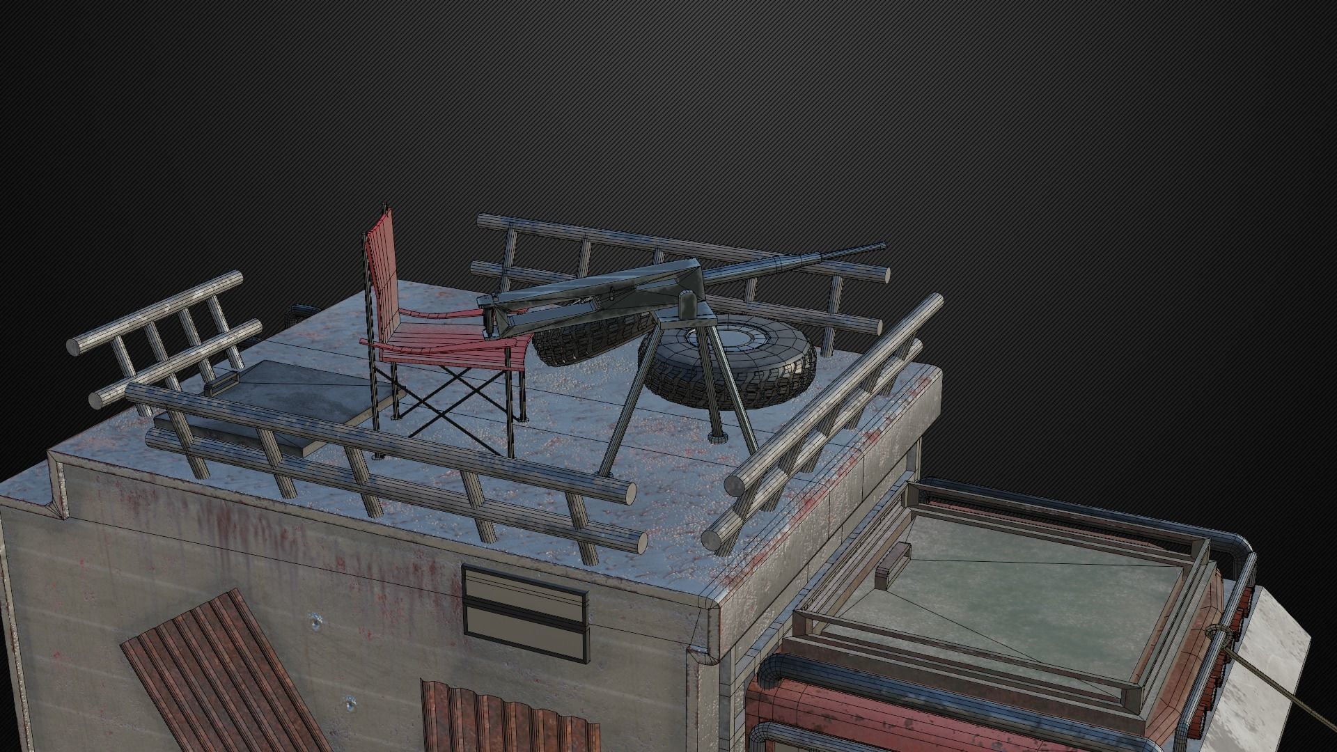 Apocalypse Car Low-poly 3D model_7