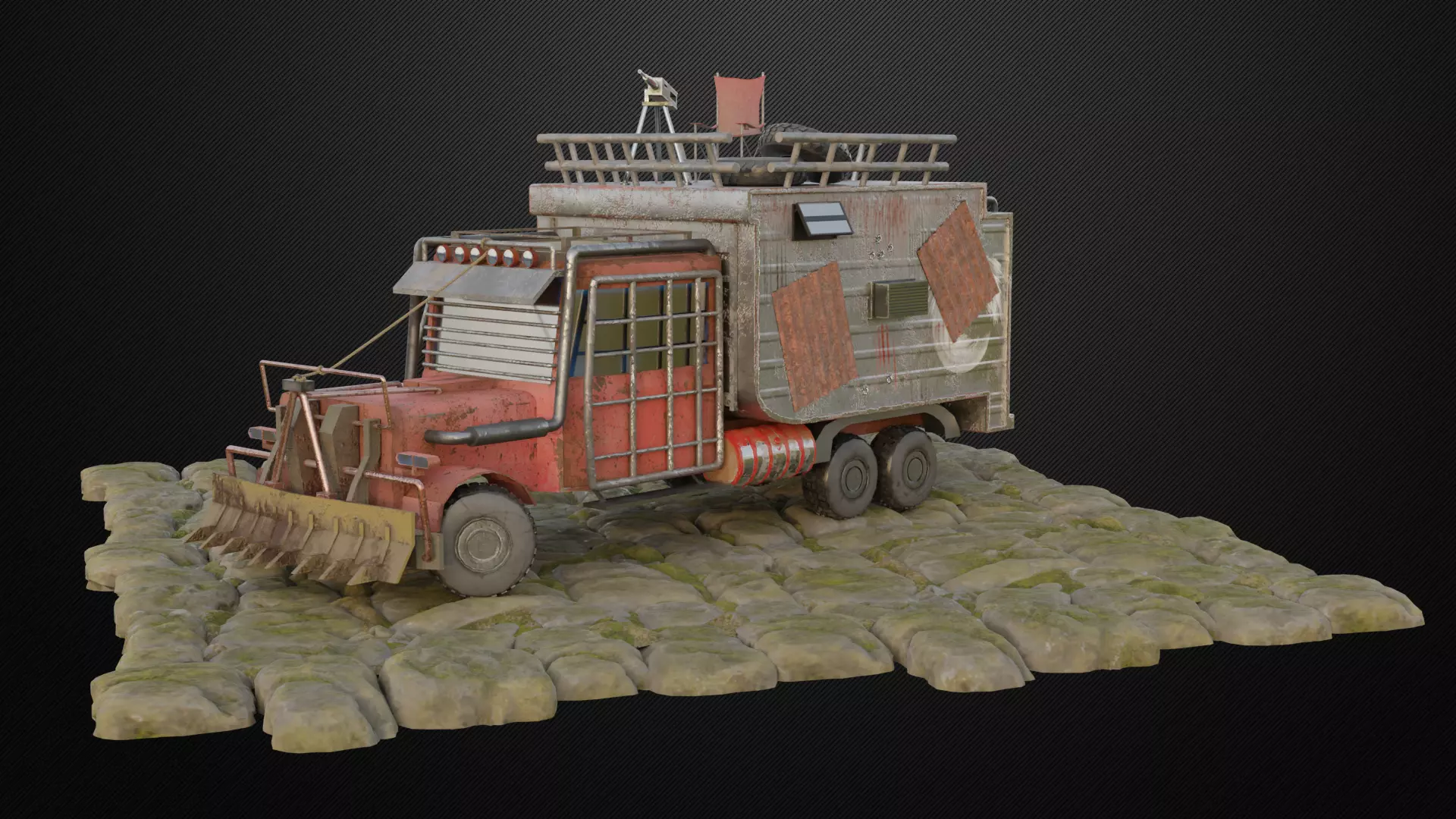 Apocalypse Car Low-poly 3D model_0