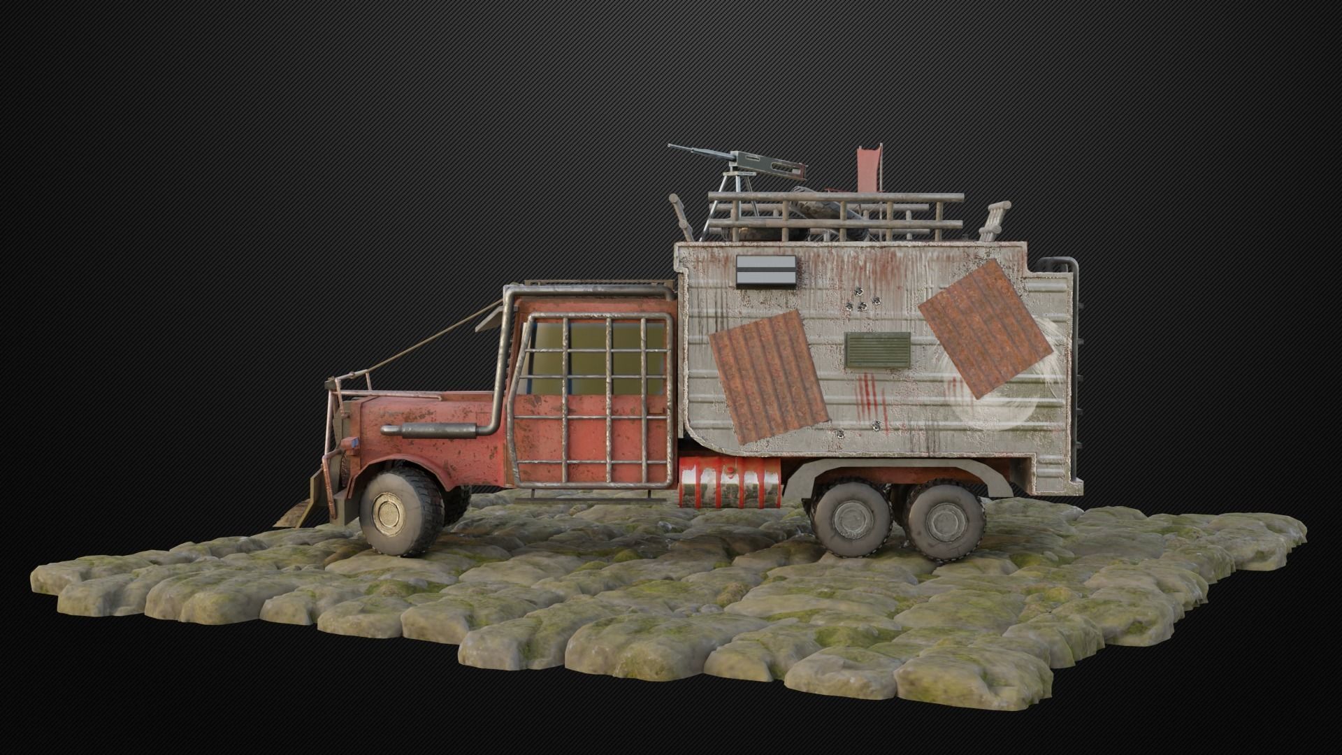 Apocalypse Car Low-poly 3D model_2