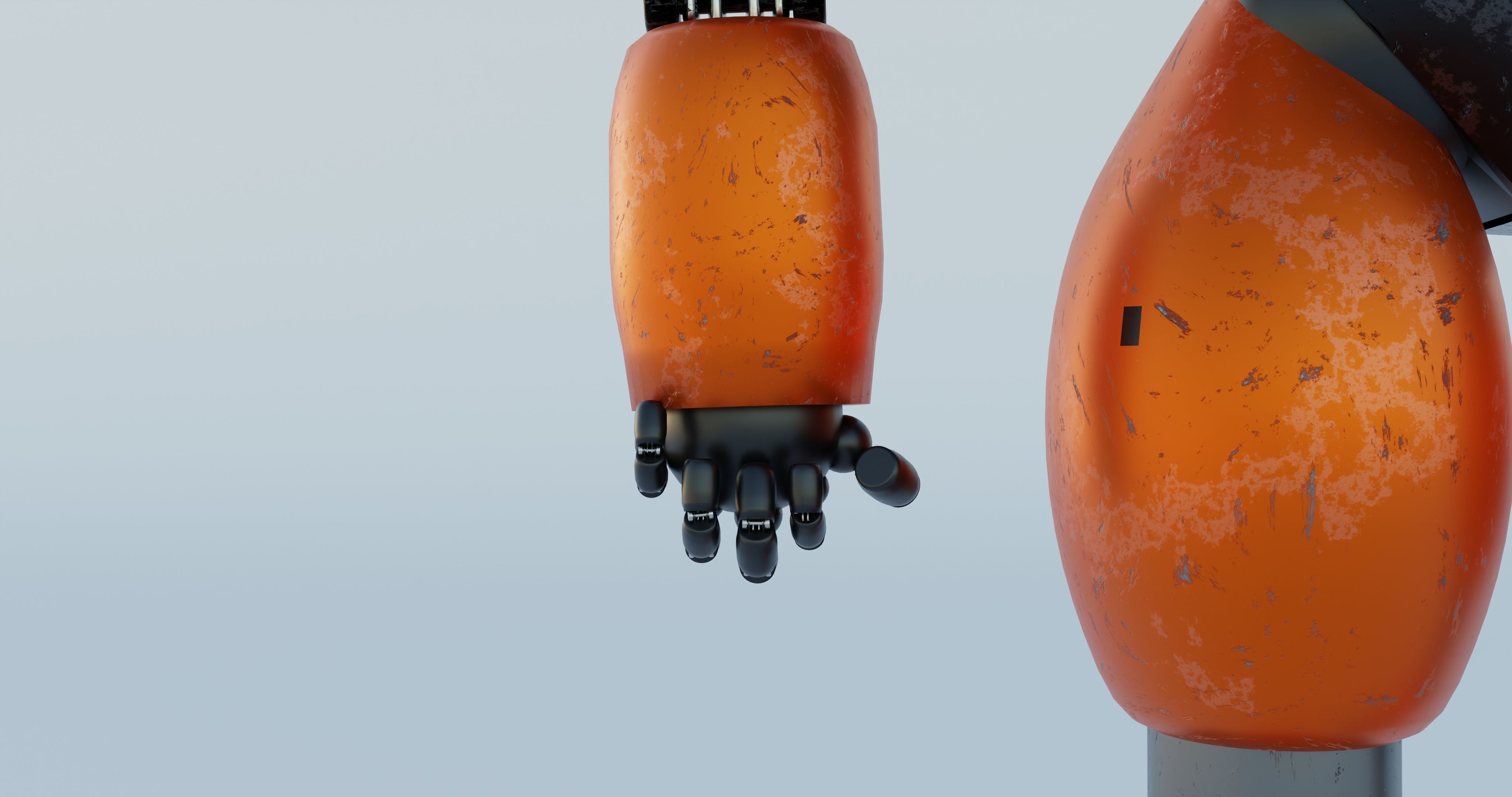 3D Post Apocalyptic Sci-Fi Robot with Environment 3D model_10