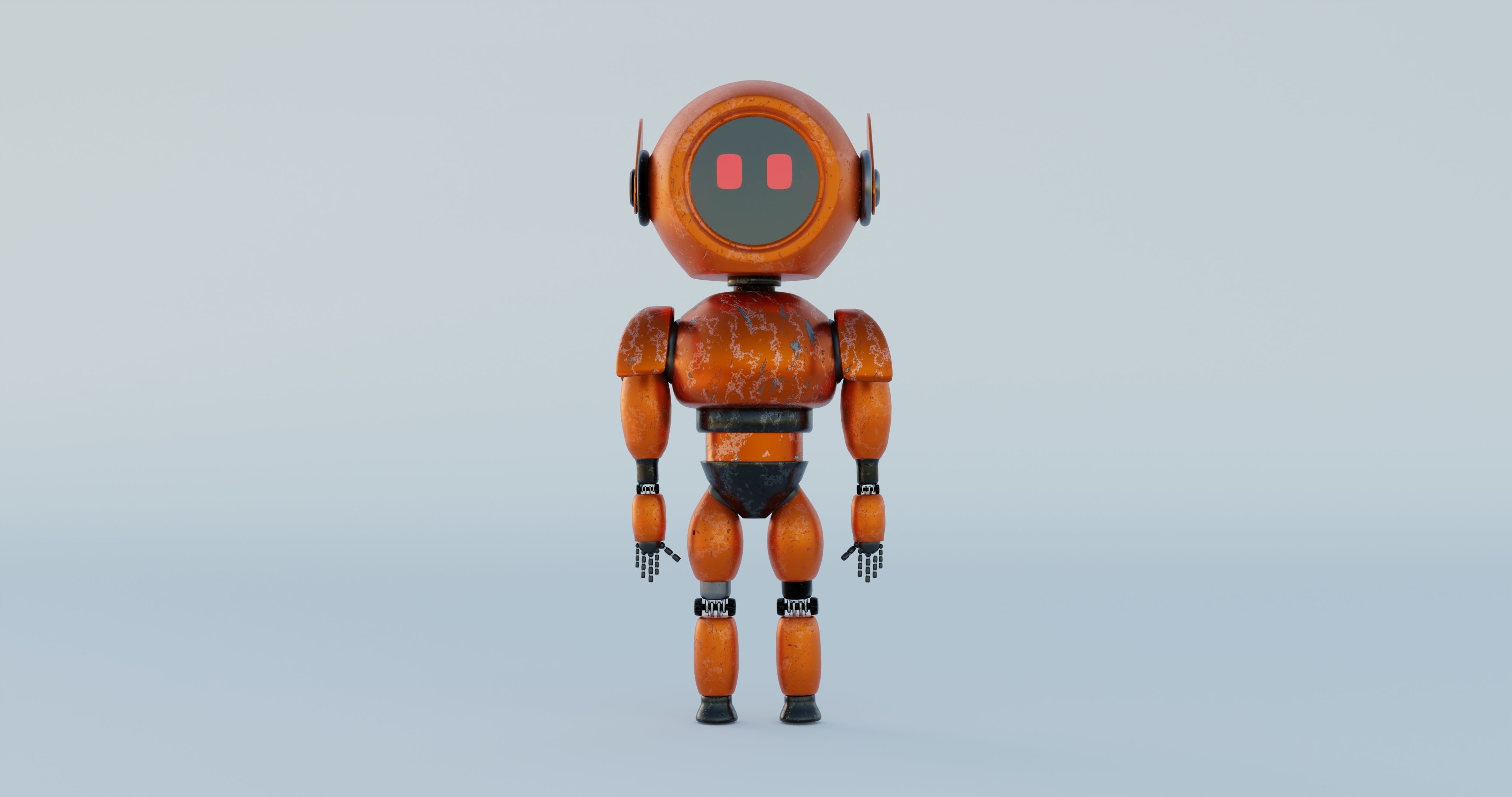 3D Post Apocalyptic Sci-Fi Robot with Environment 3D model_8