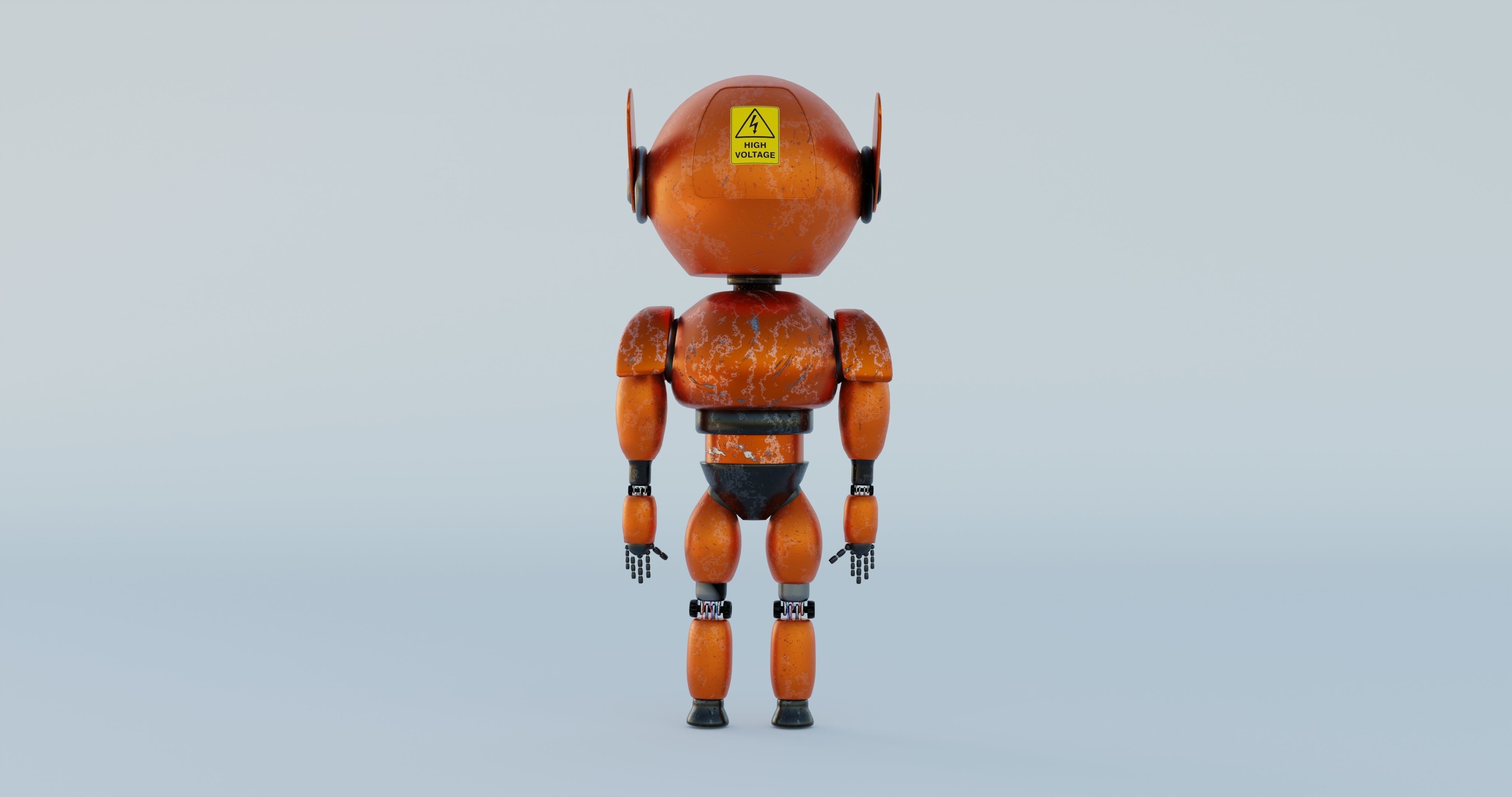 3D Post Apocalyptic Sci-Fi Robot with Environment 3D model_6