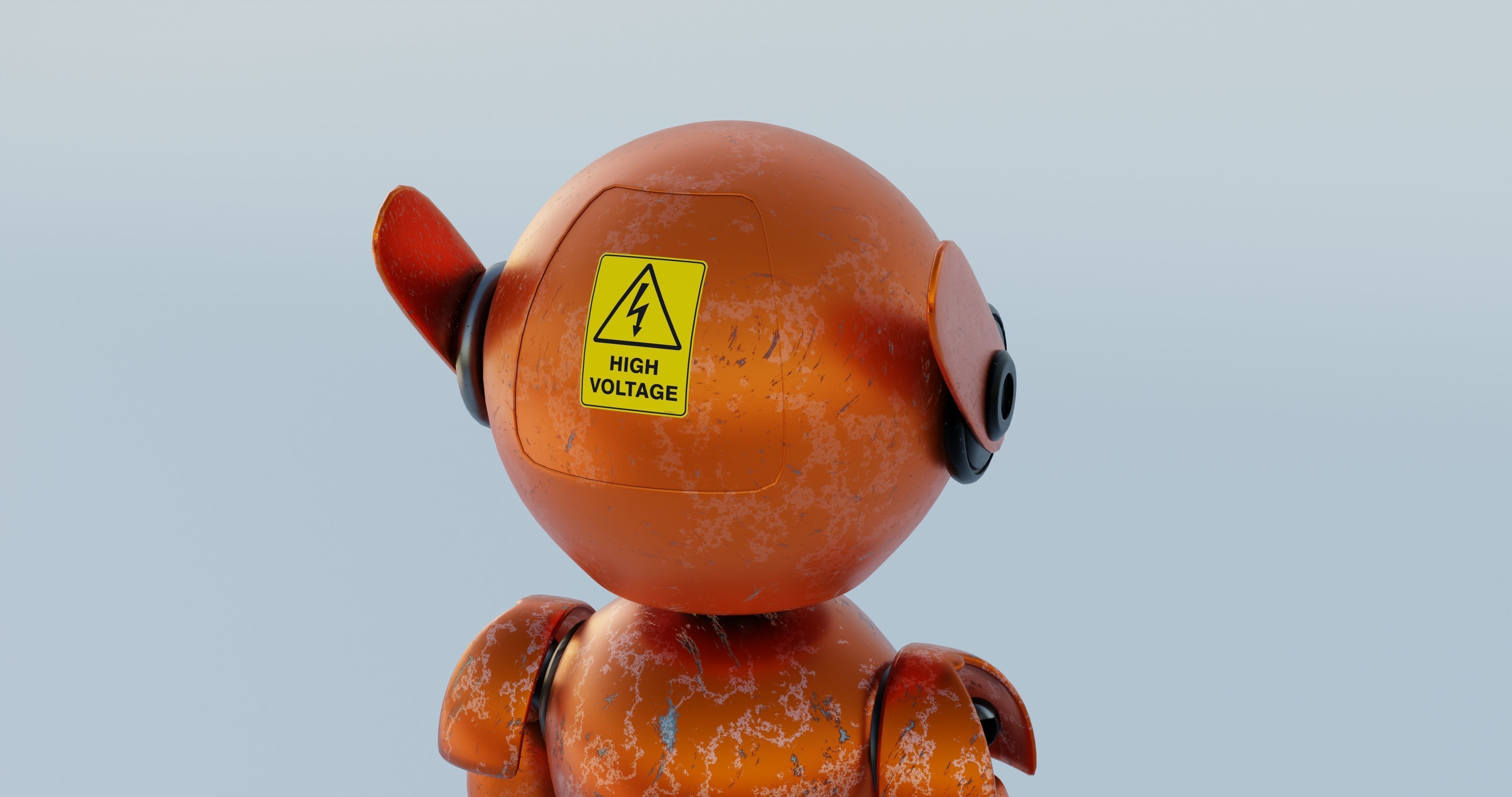 3D Post Apocalyptic Sci-Fi Robot with Environment 3D model_7