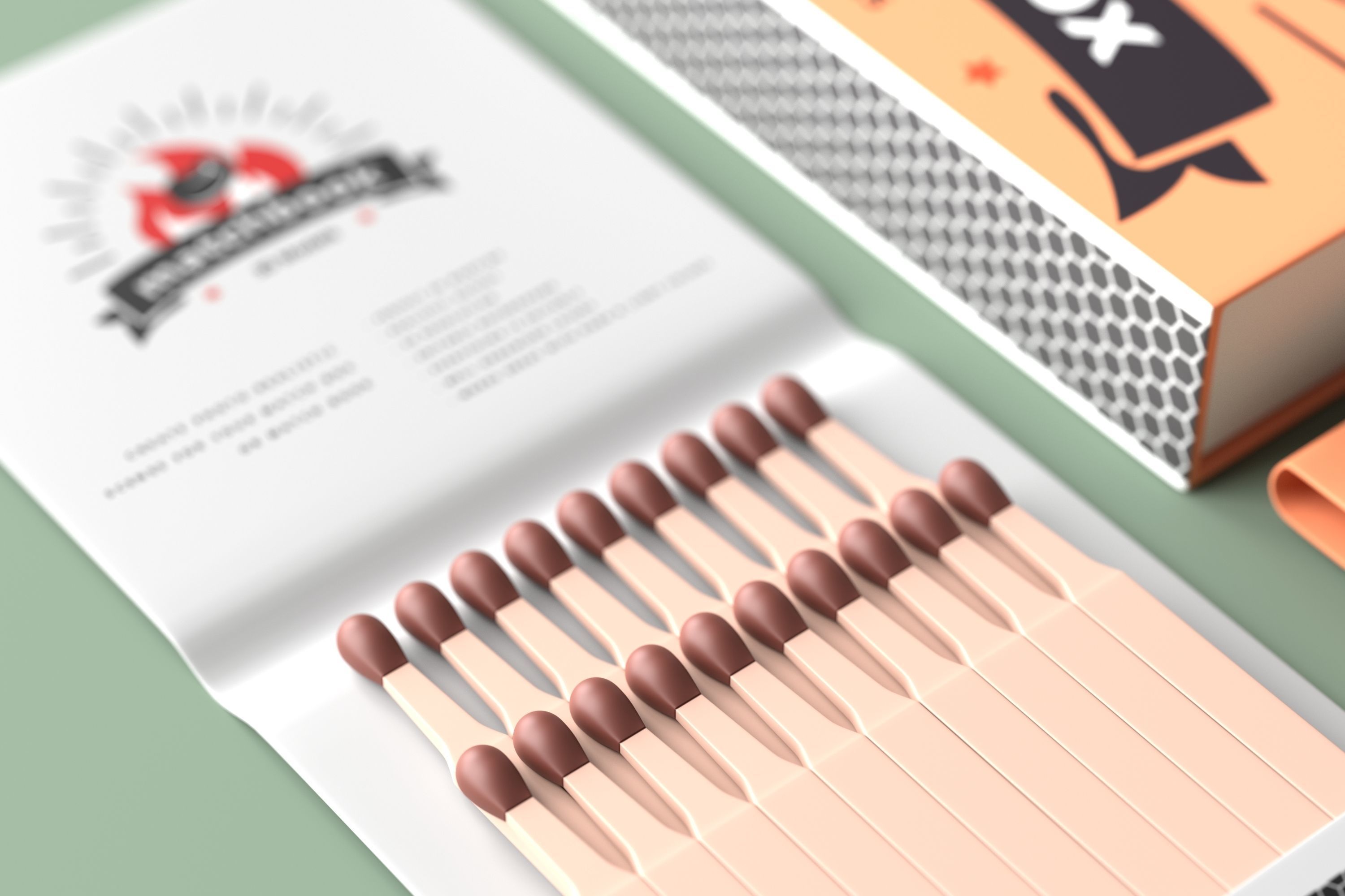 Matchbox and Matchbook Low-poly 3D model_1