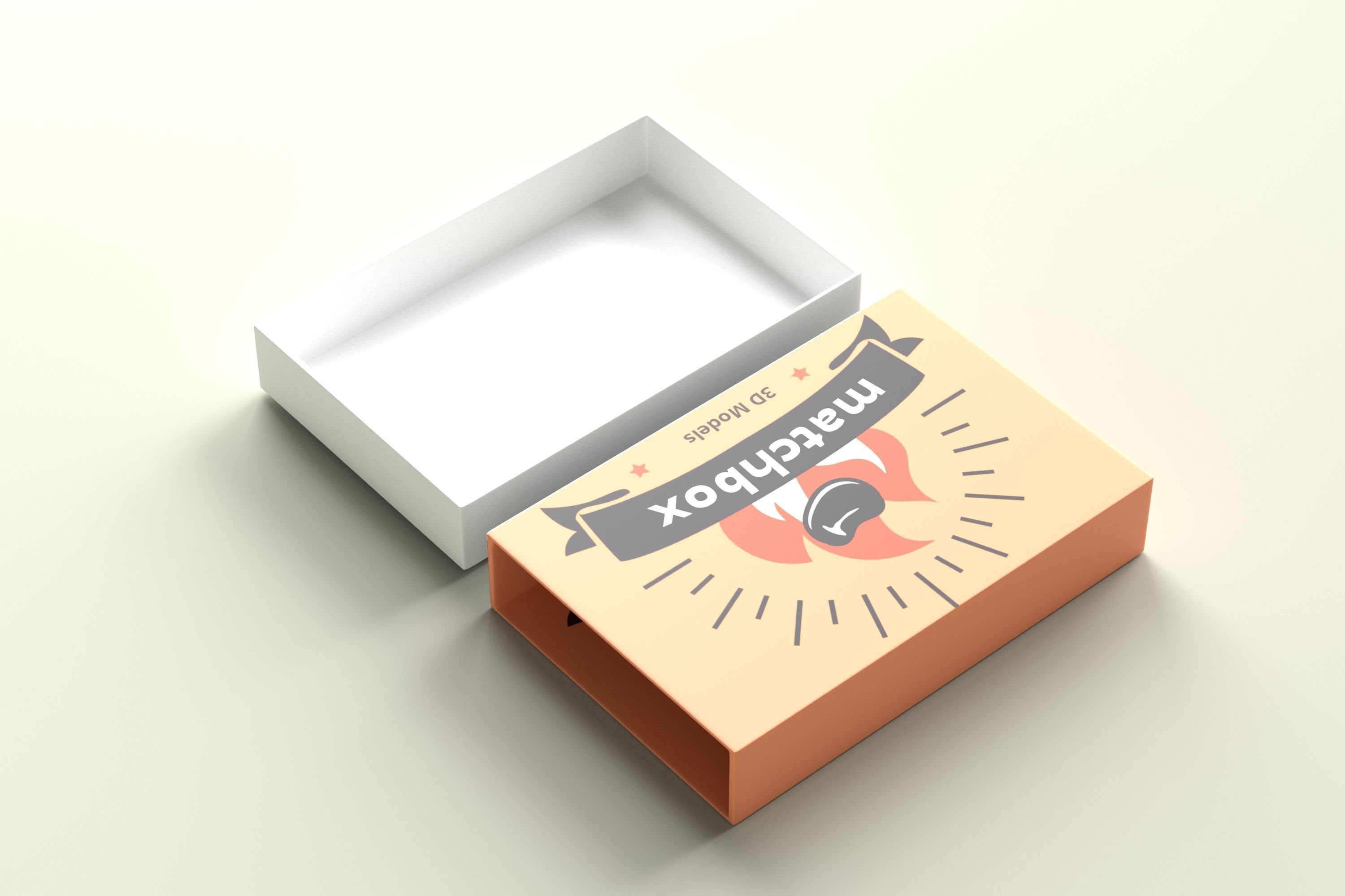 Matchbox and Matchbook Low-poly 3D model_10