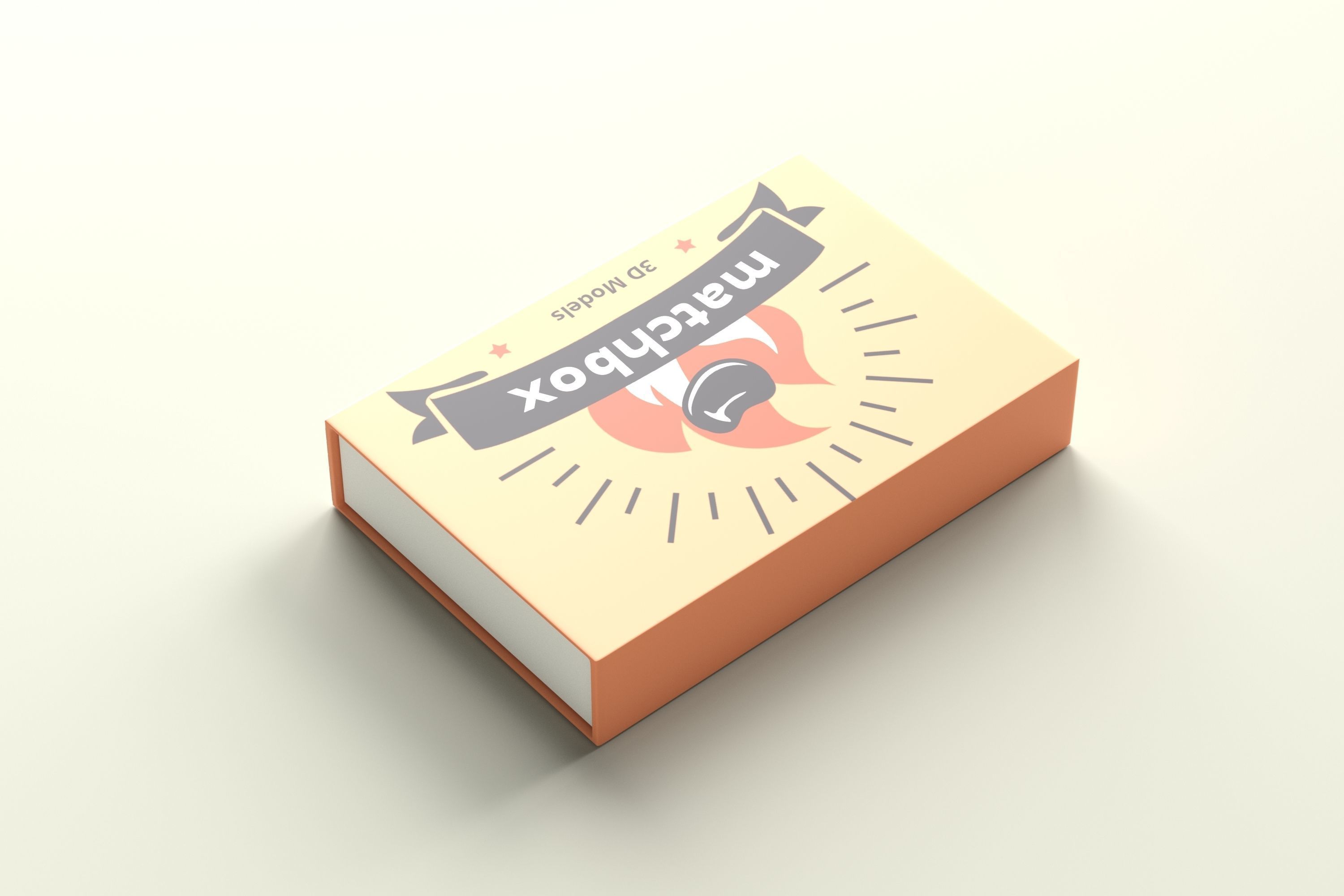Matchbox and Matchbook Low-poly 3D model_9