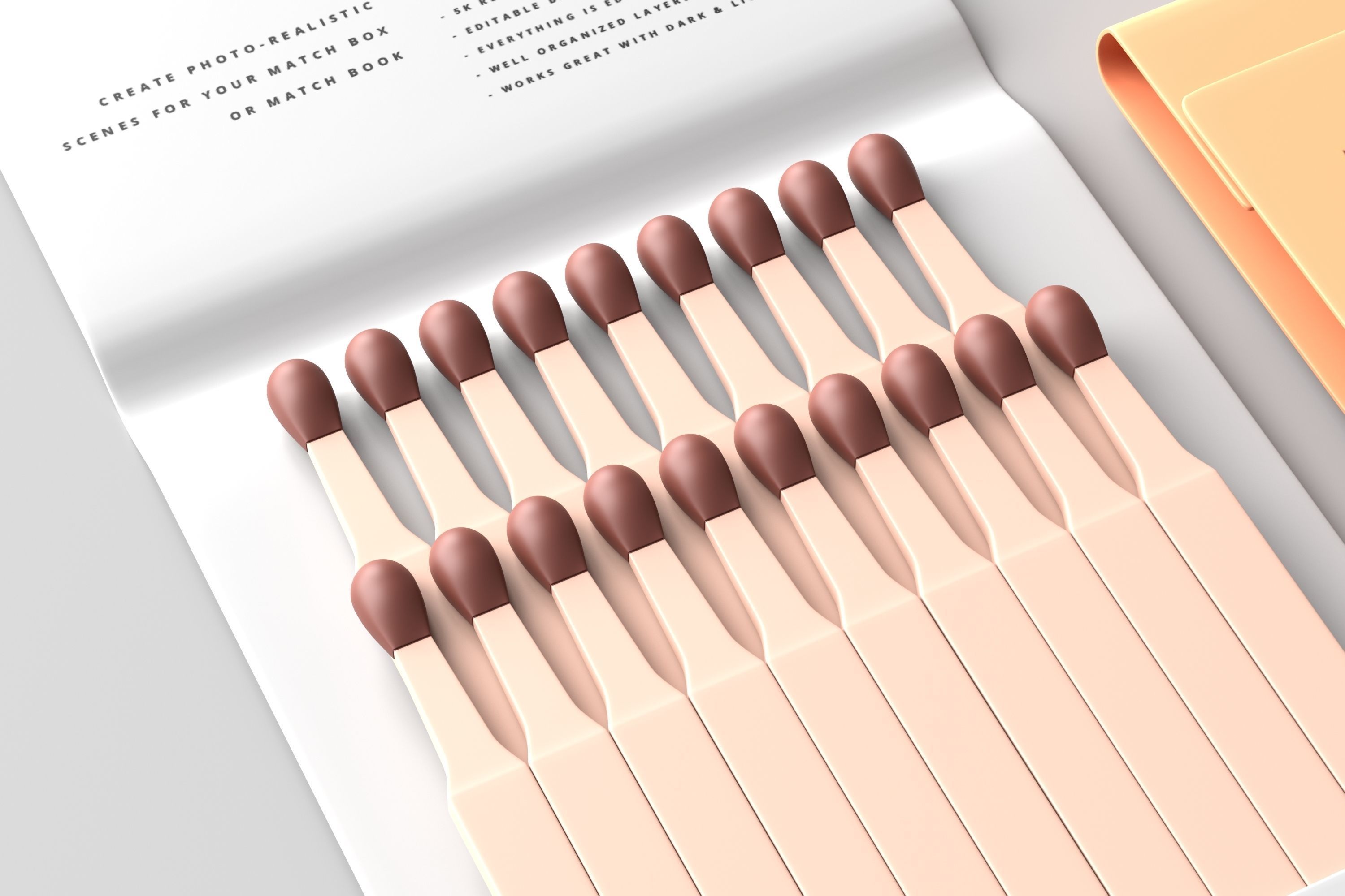 Matchbox and Matchbook Low-poly 3D model_13
