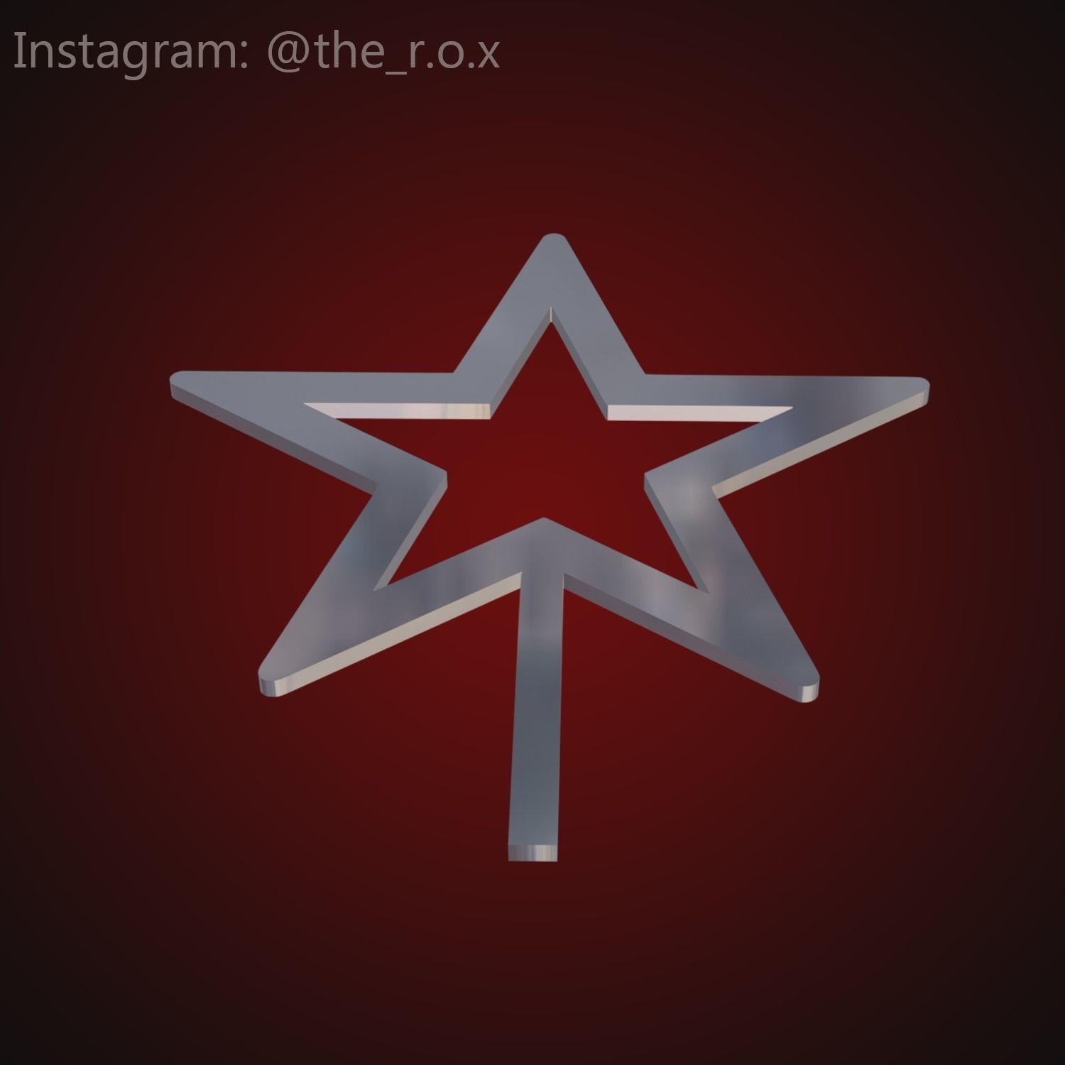 Star topper 3D print model_3