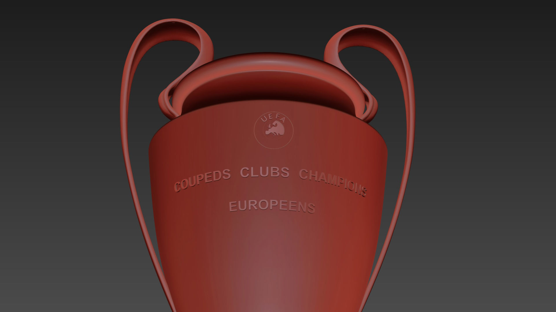 Champions League Cup UEFA 3D model CGTrader