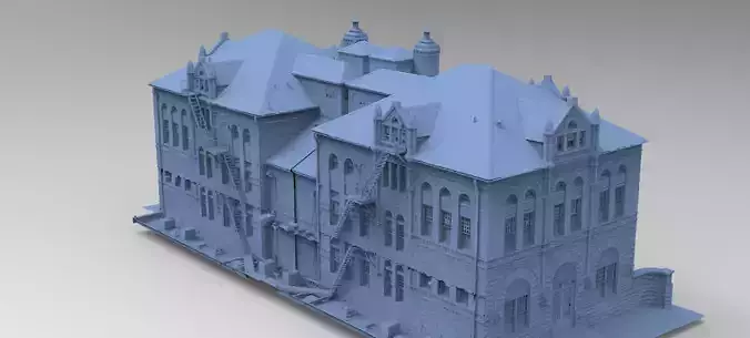 Victorian Steampunk City Street street 3D model