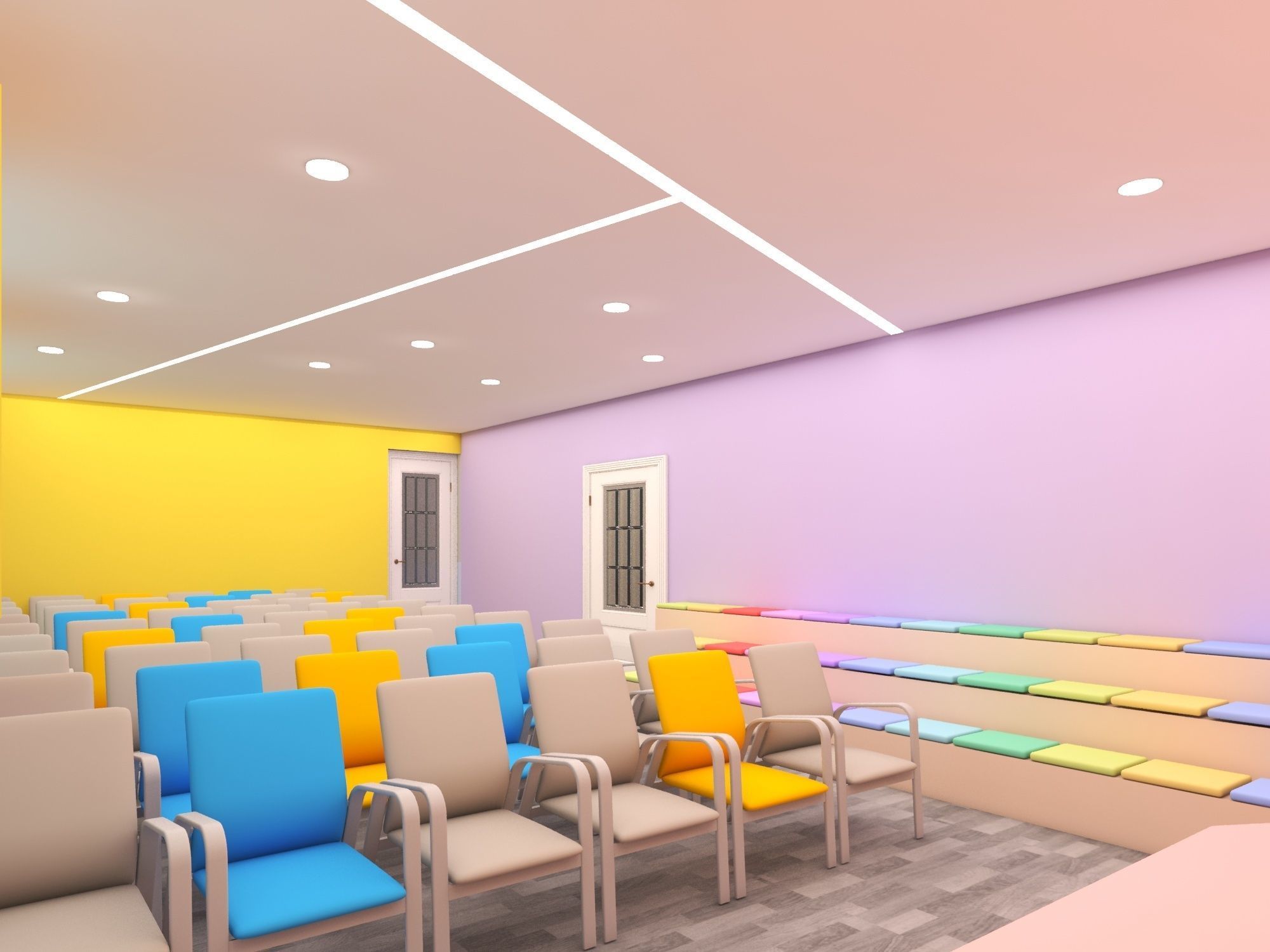 Conference hall 3D model_2