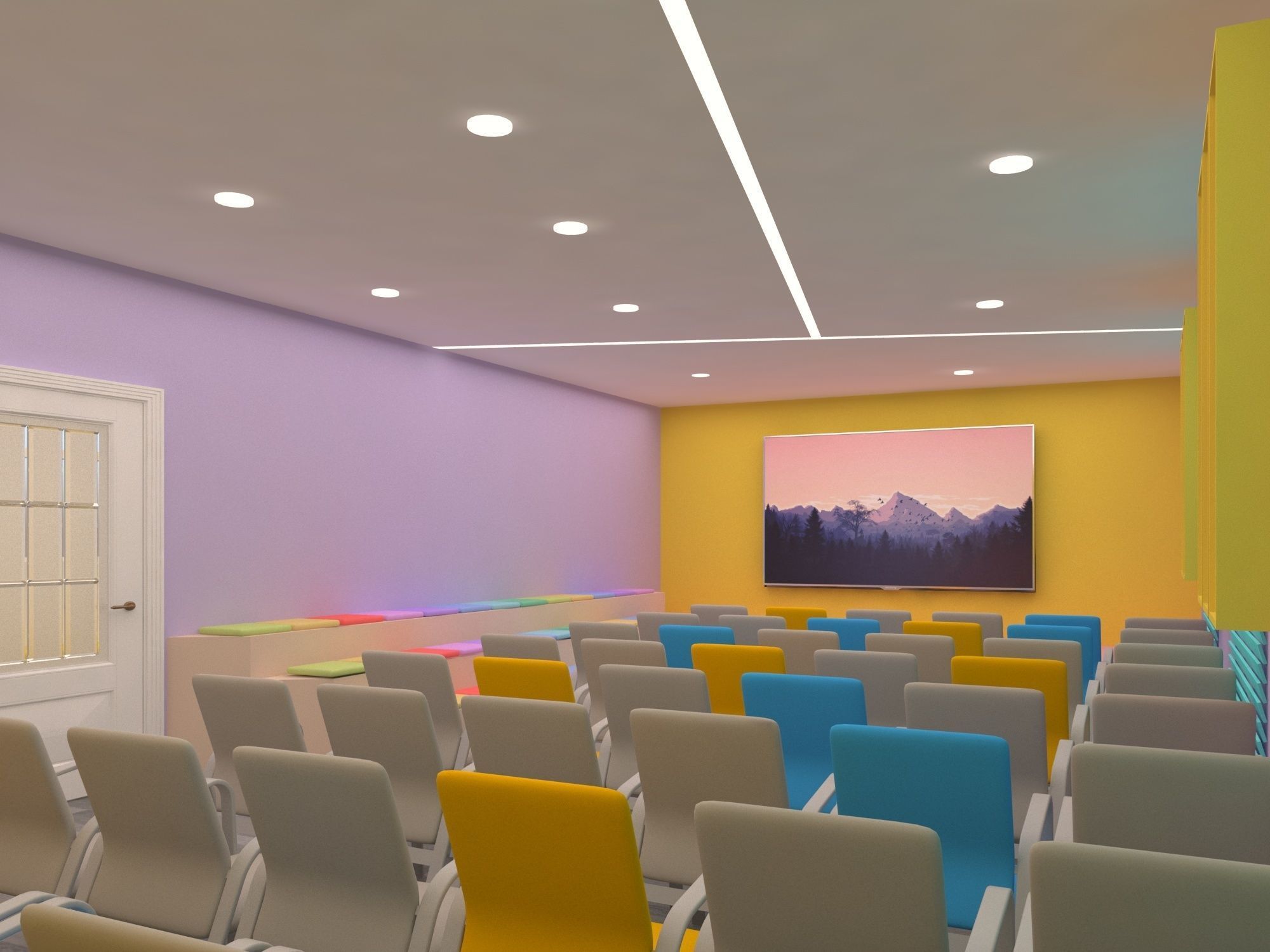 Conference hall 3D model_5