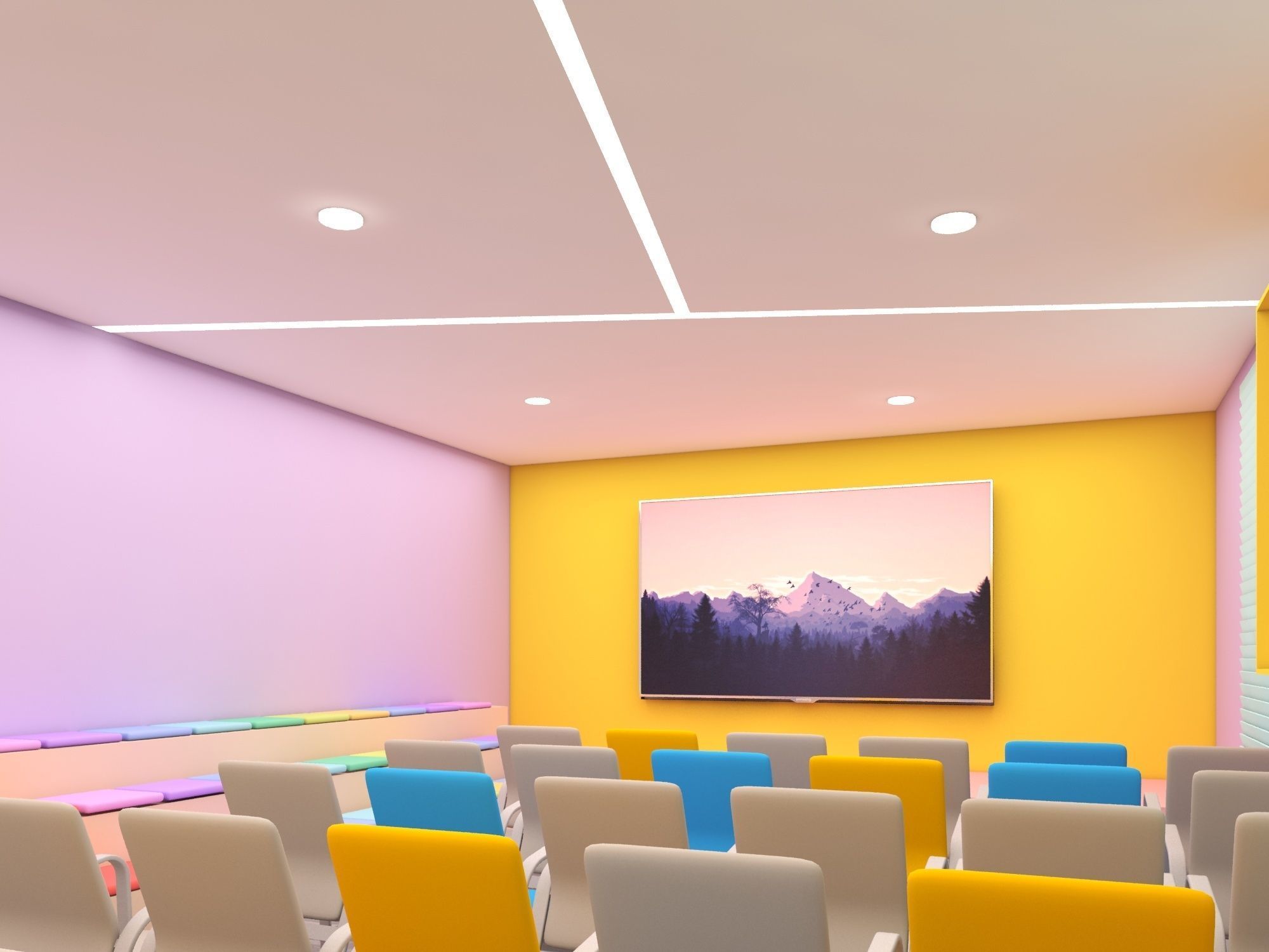 Conference hall 3D model_6