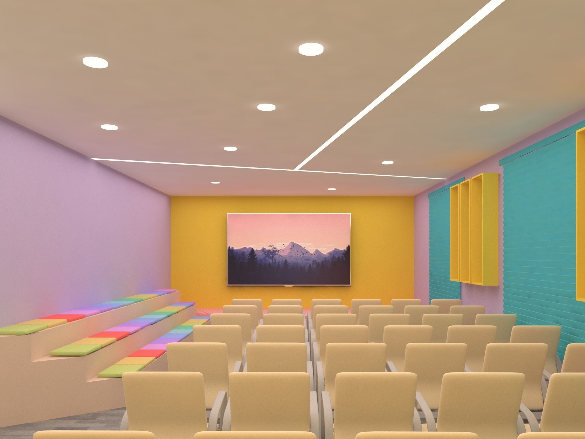 Conference hall 3D model_7
