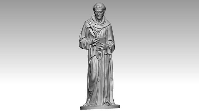 St Francis of Assisi 3d print model 3D print model