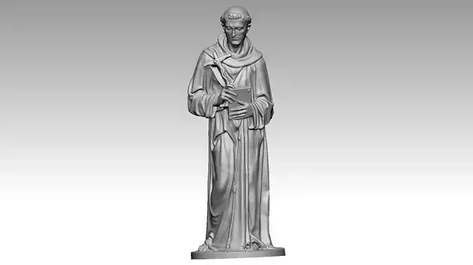 St Francis of Assisi 3d print model 3D print model
