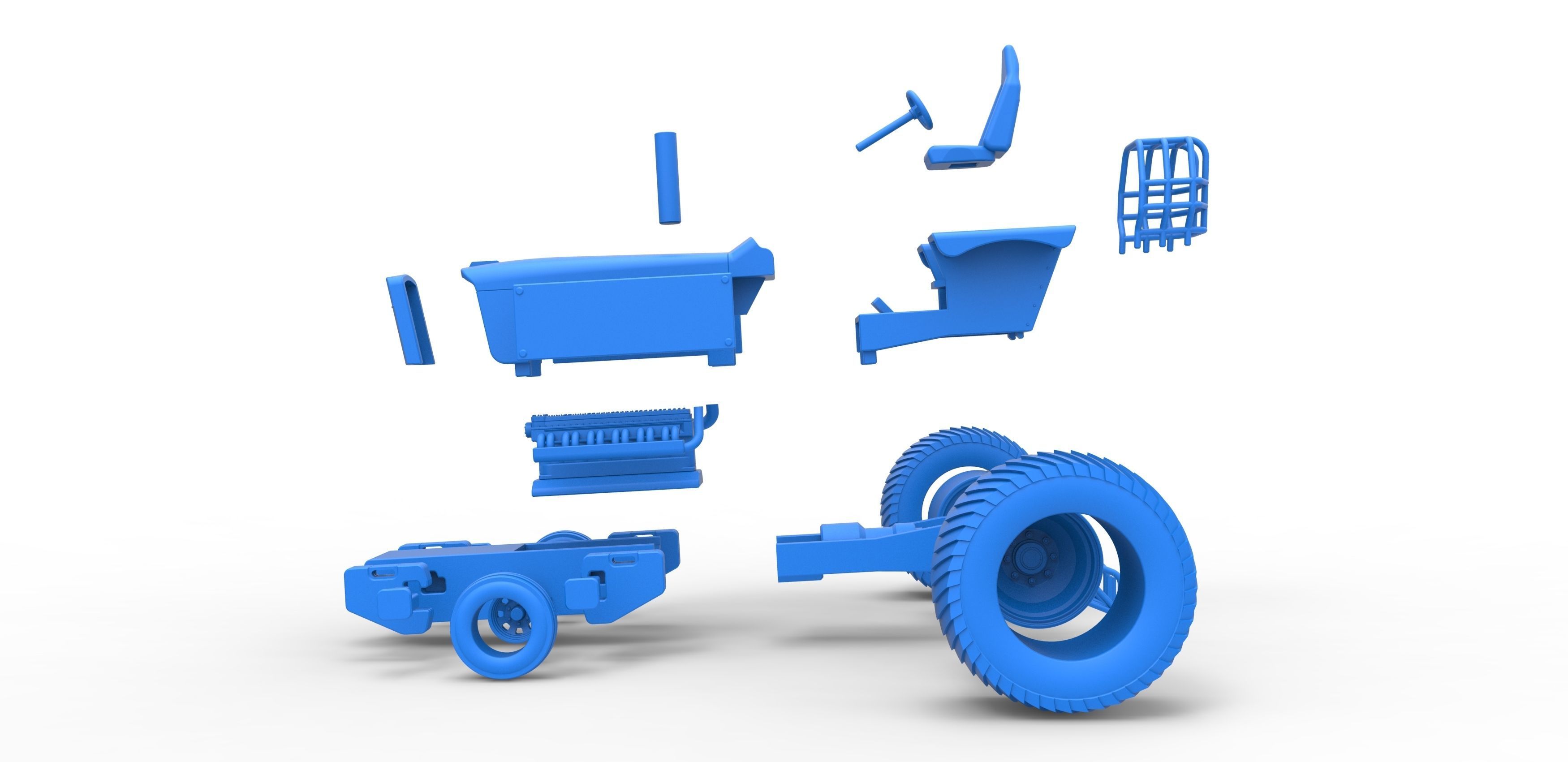 Pulling Tractor Pro Stock Scale 1 to 25 3D print model_34