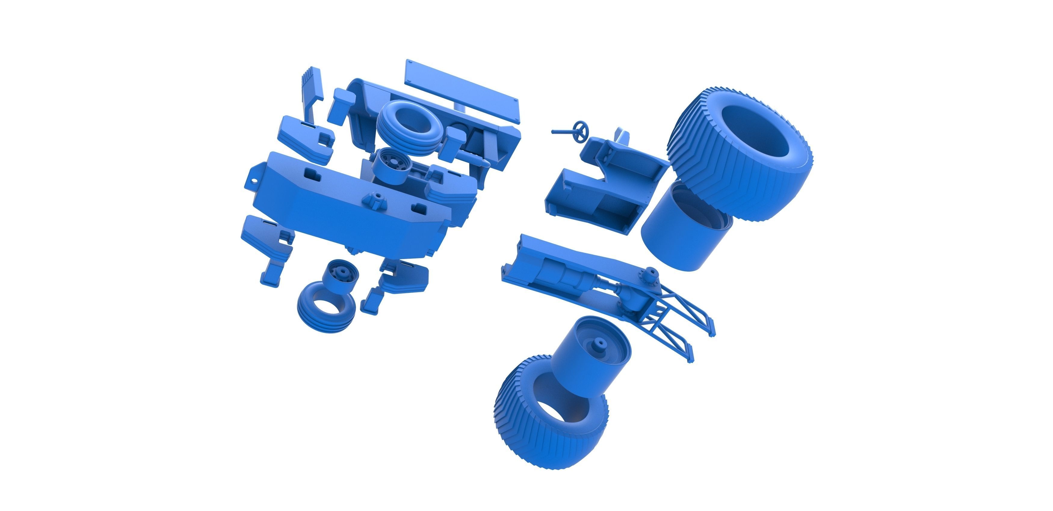 Pulling Tractor Pro Stock Scale 1 to 25 3D print model_32