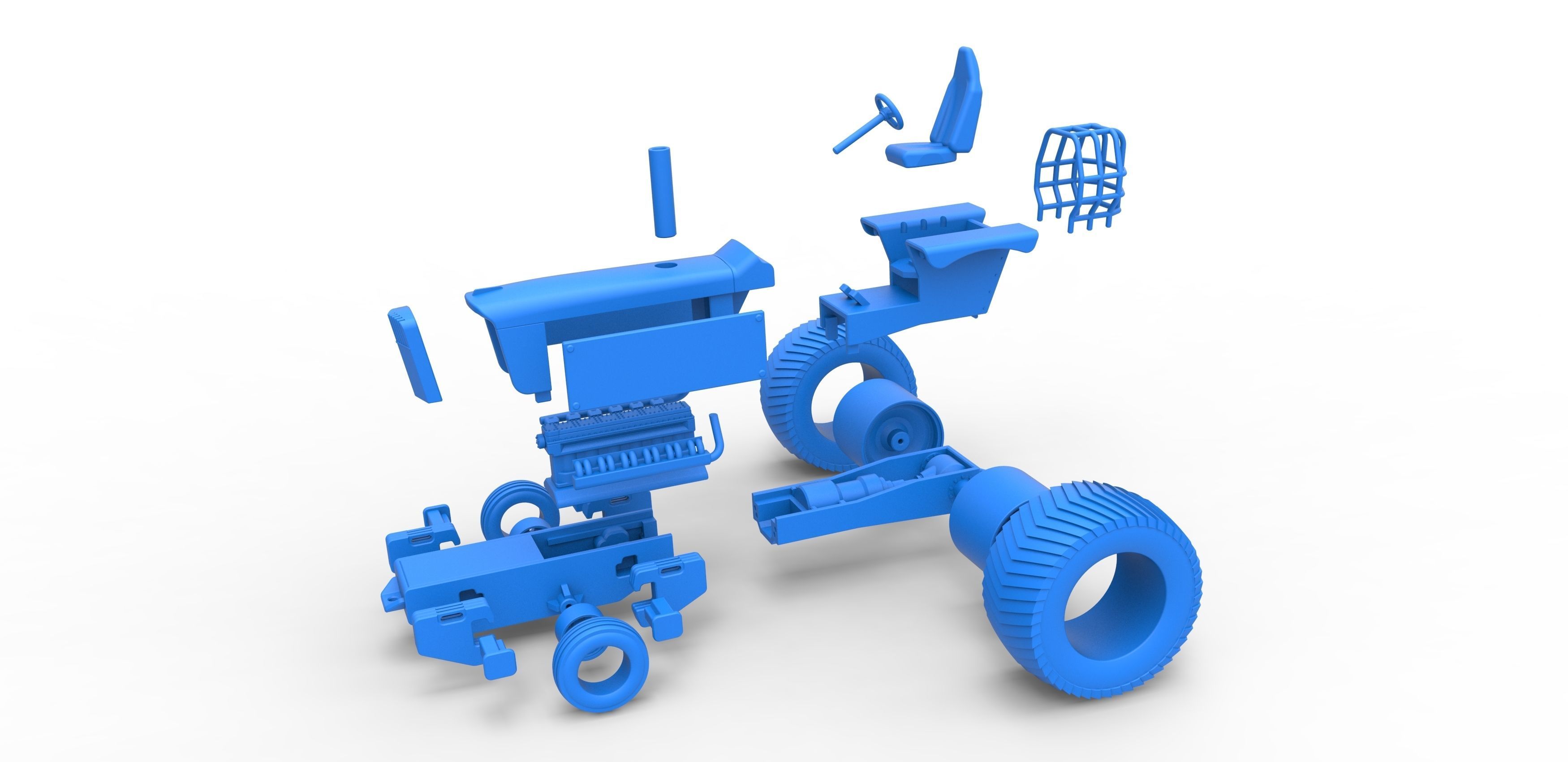 Pulling Tractor Pro Stock Scale 1 to 25 3D print model_30