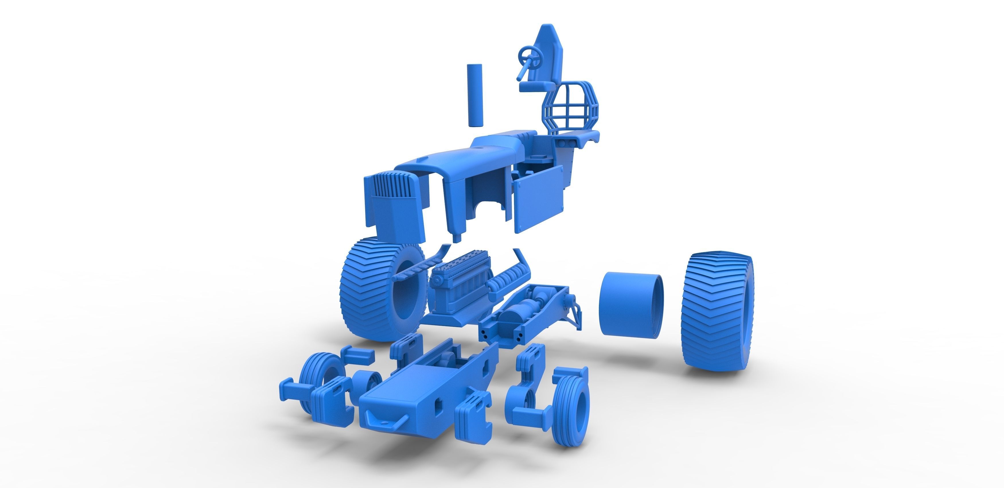 Pulling Tractor Pro Stock Scale 1 to 25 3D print model_33