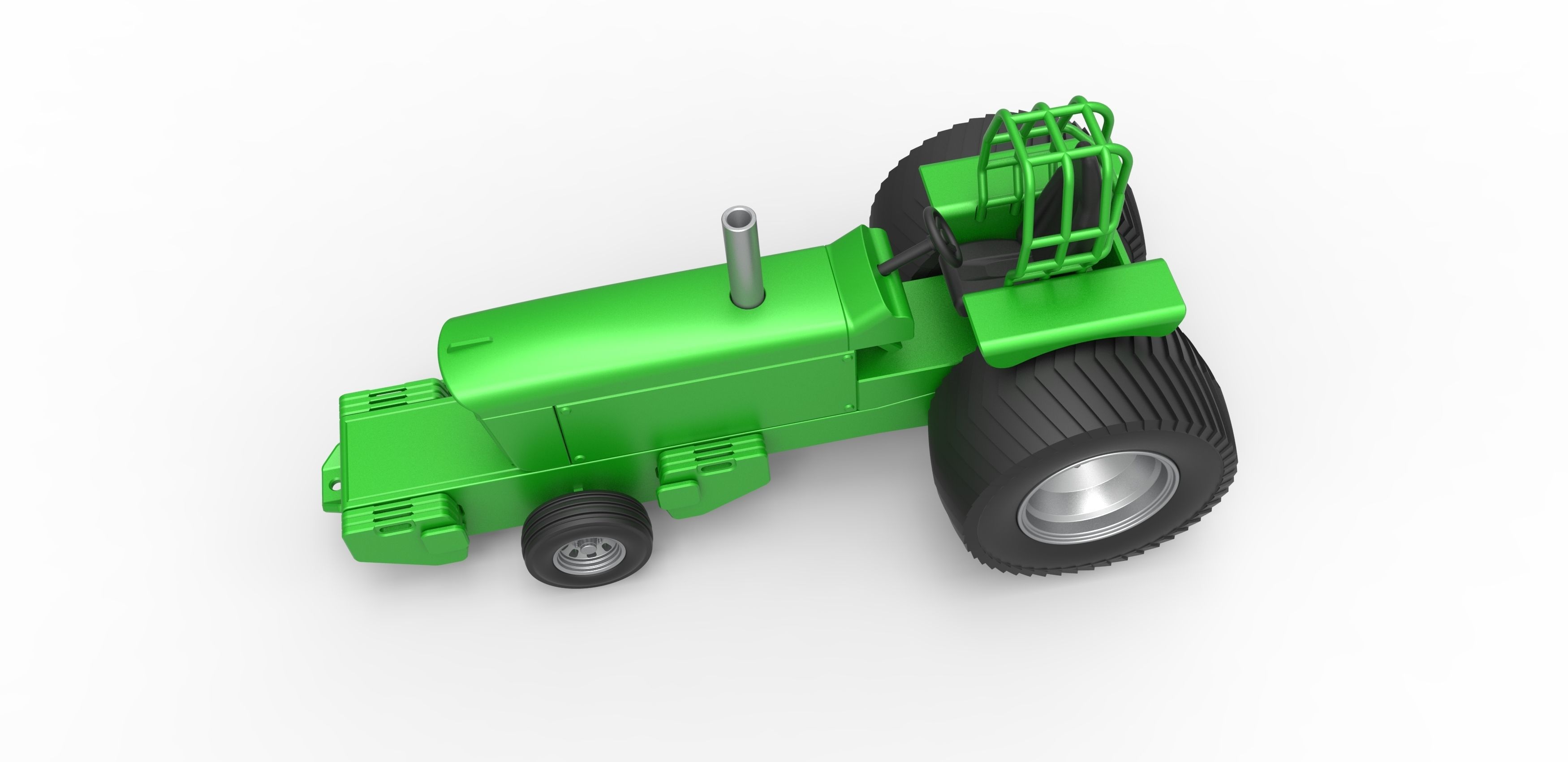 Pulling Tractor Pro Stock Scale 1 to 25 3D print model_3