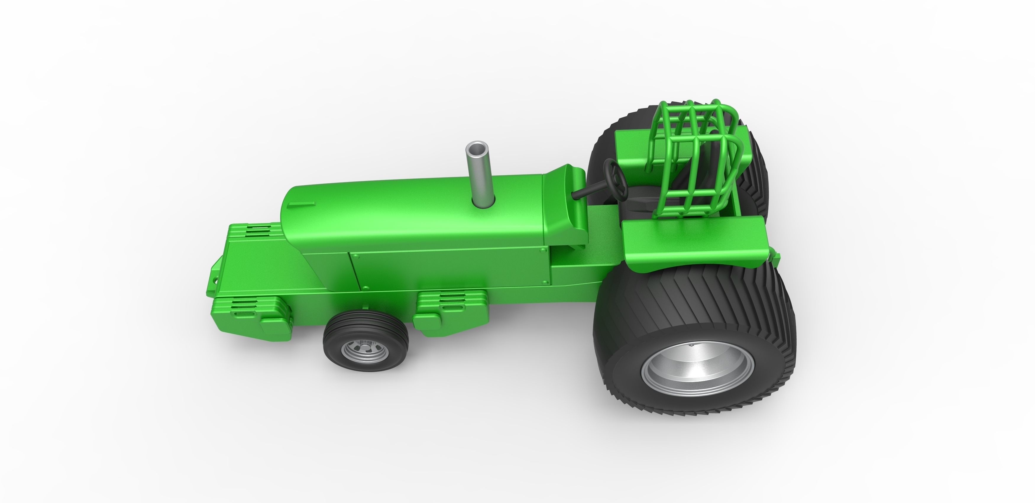 Pulling Tractor Pro Stock Scale 1 to 25 3D print model_10