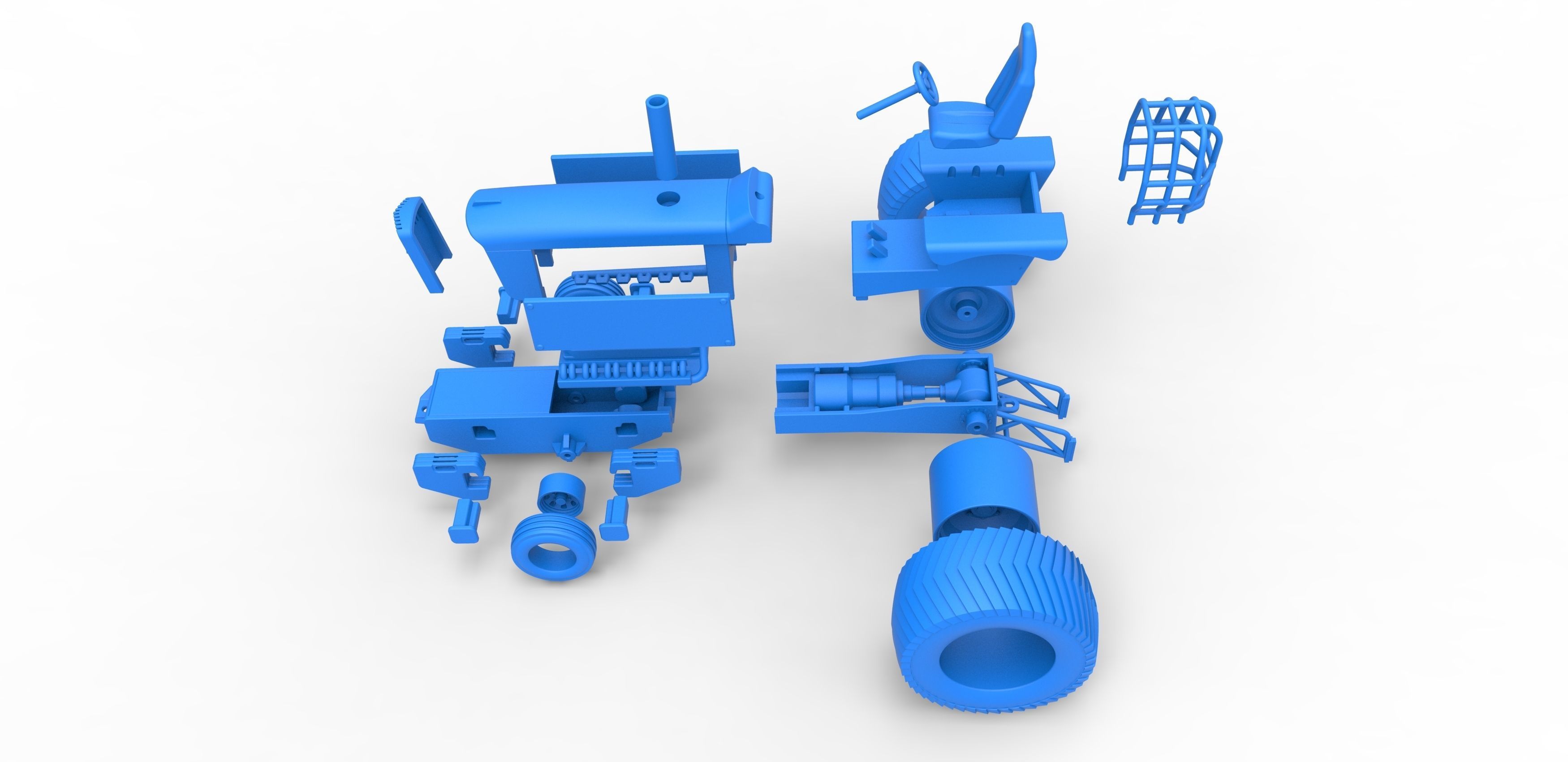 Pulling Tractor Pro Stock Scale 1 to 25 3D print model_35